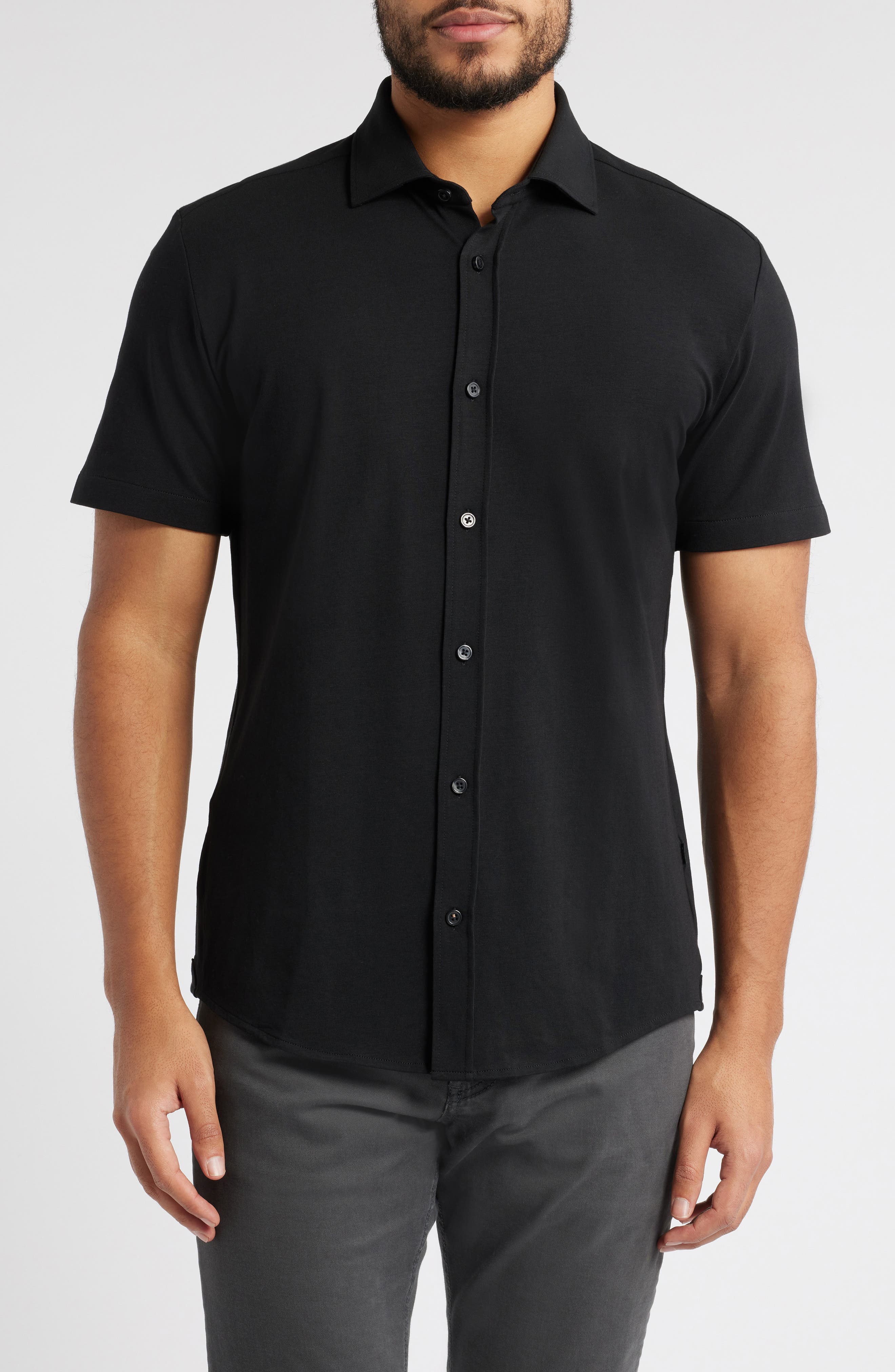 Roan Knit Short Sleeve Button-Up - image 1