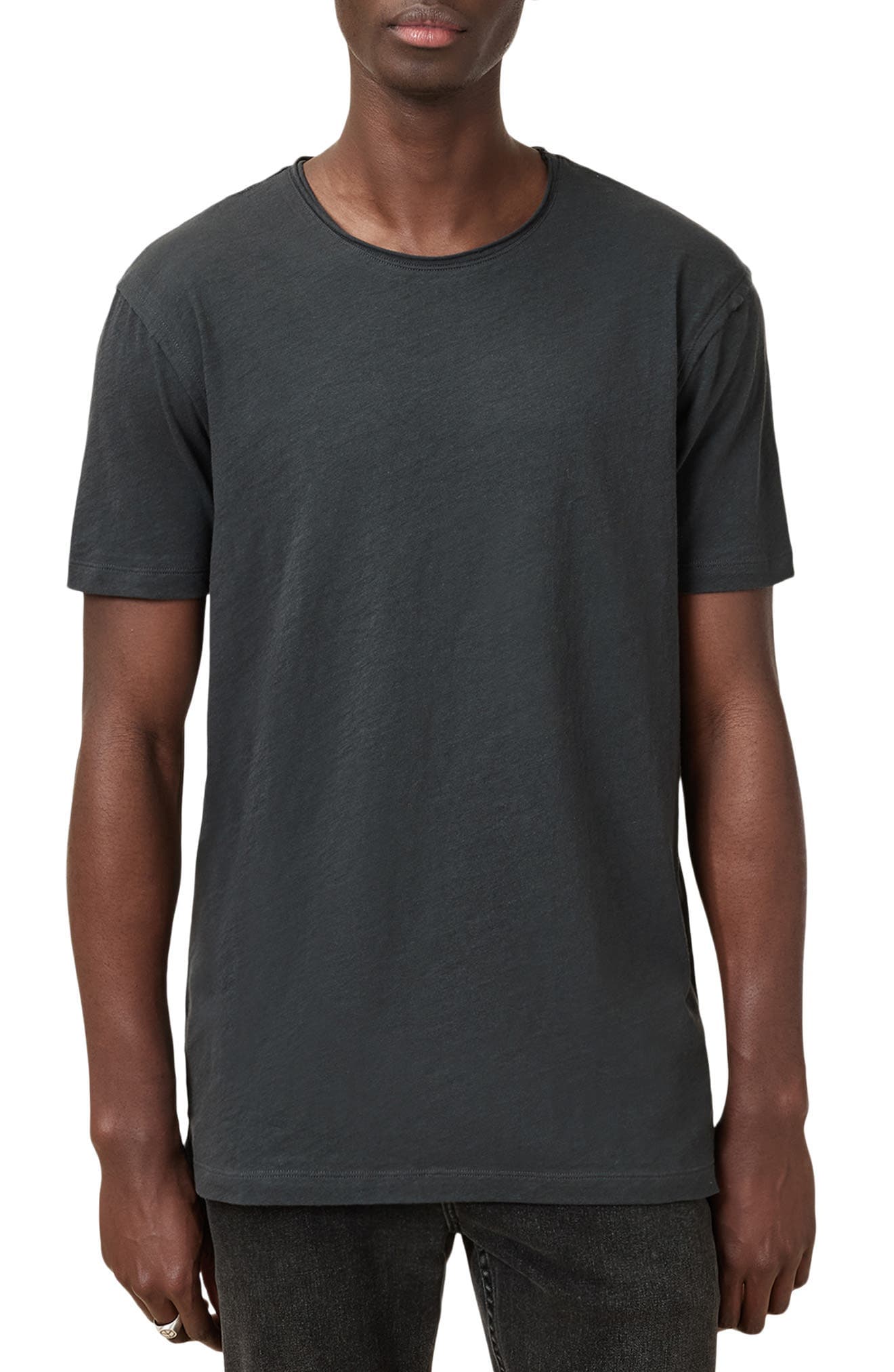 Figure Roll Neck Cotton T-Shirt - image 3