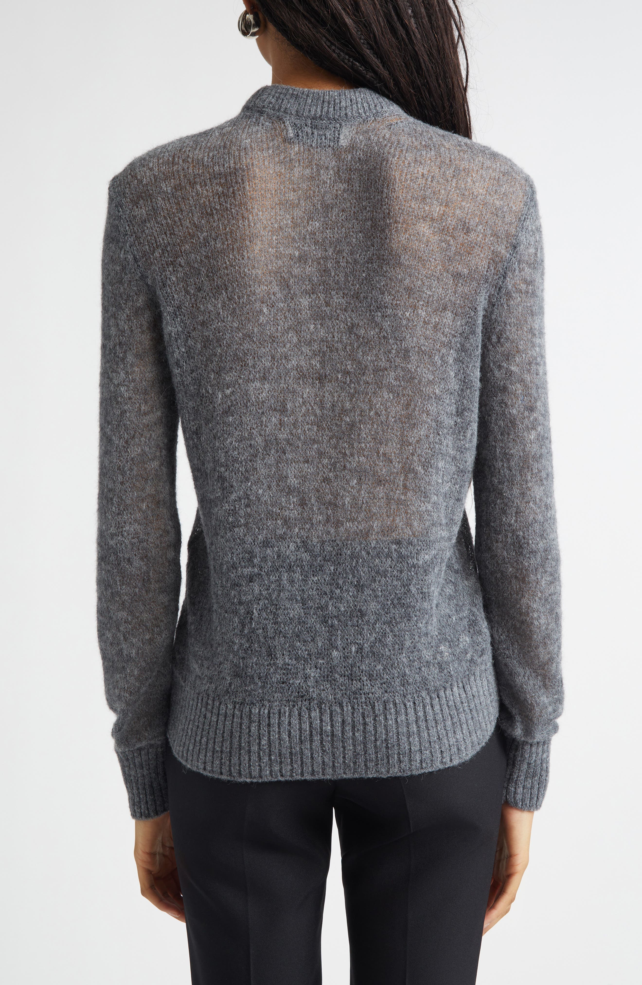 Stirrup Cuff Alpaca & Merino Wool Blend Sweater - image 2