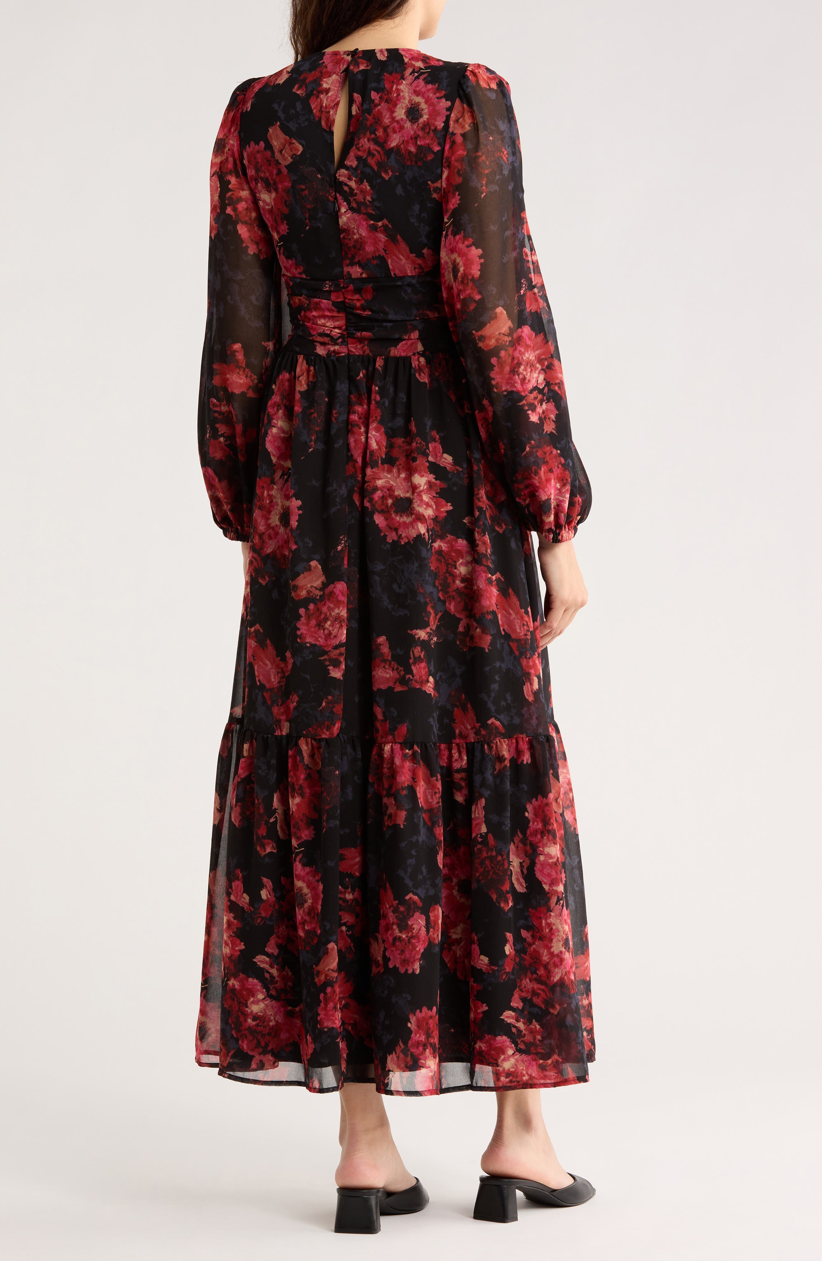 Split Long Sleeve Tiered Dress - image 2