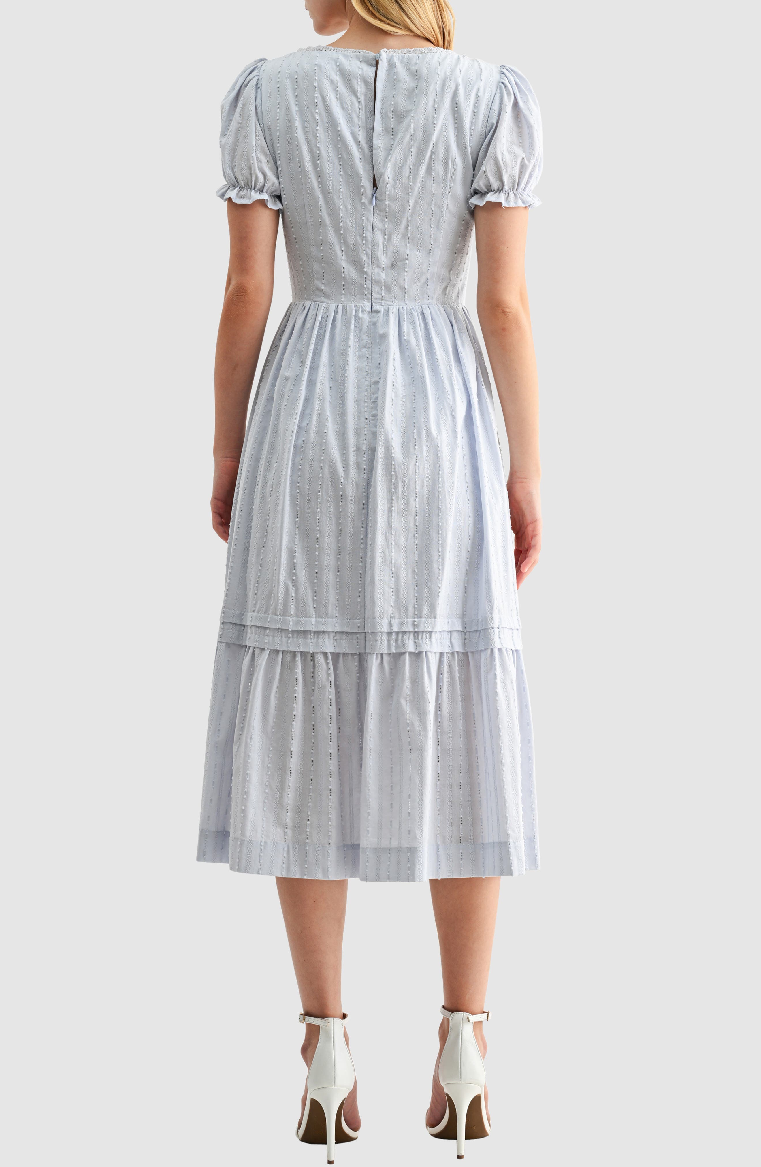 Pintuck Cotton Dobby Midi Dress - image 4