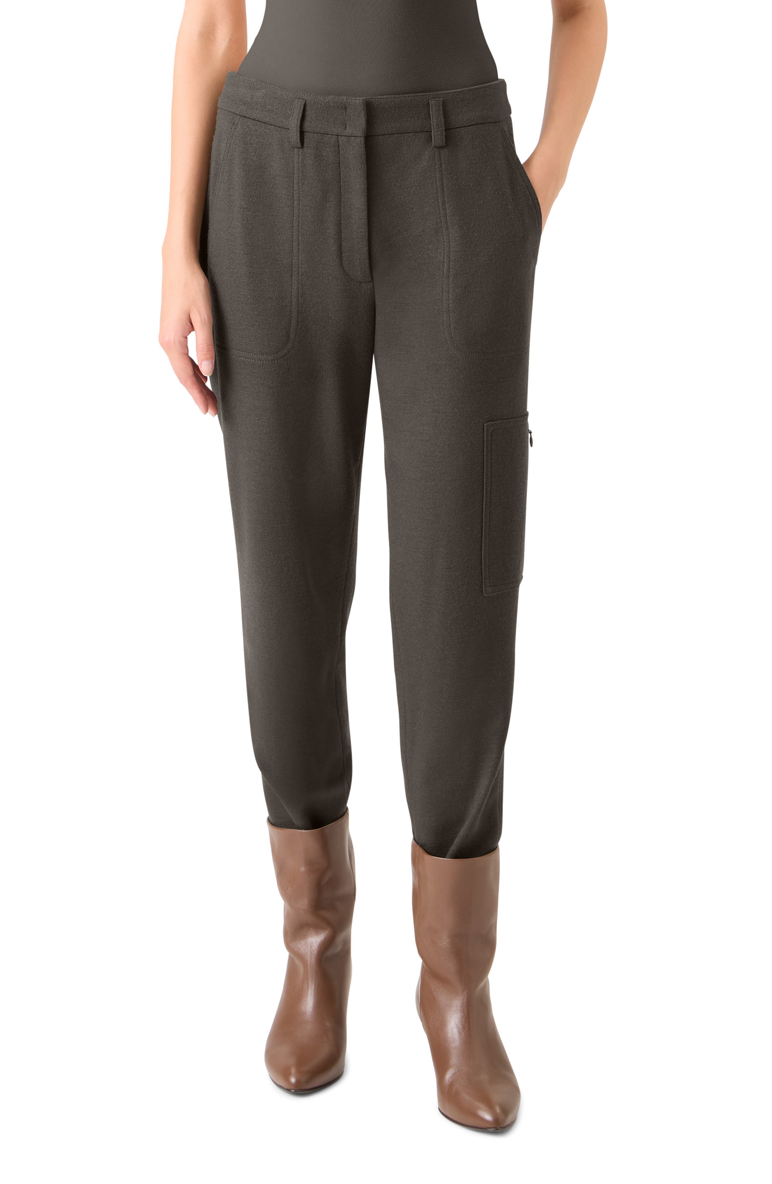 Milla Slim Fit Wool Cargo Pants - image 1