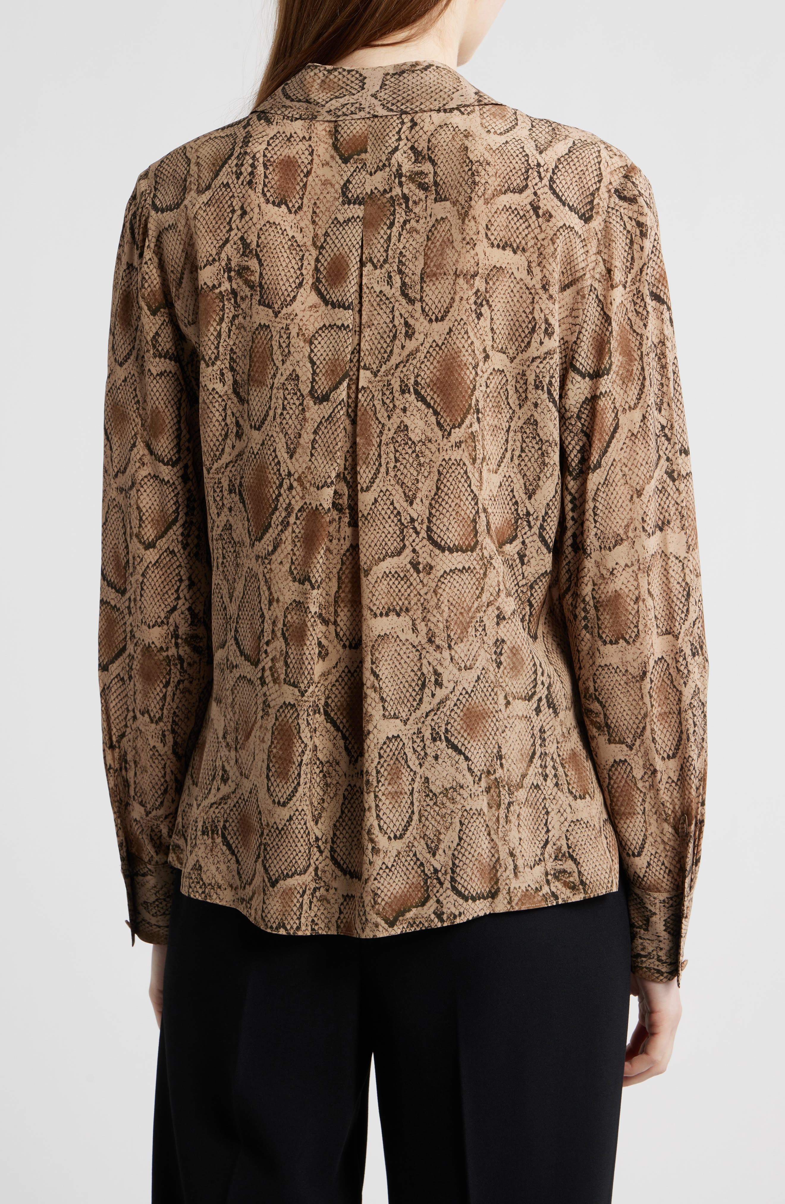 Piper Snake Print Button-Up Shirt - image 2