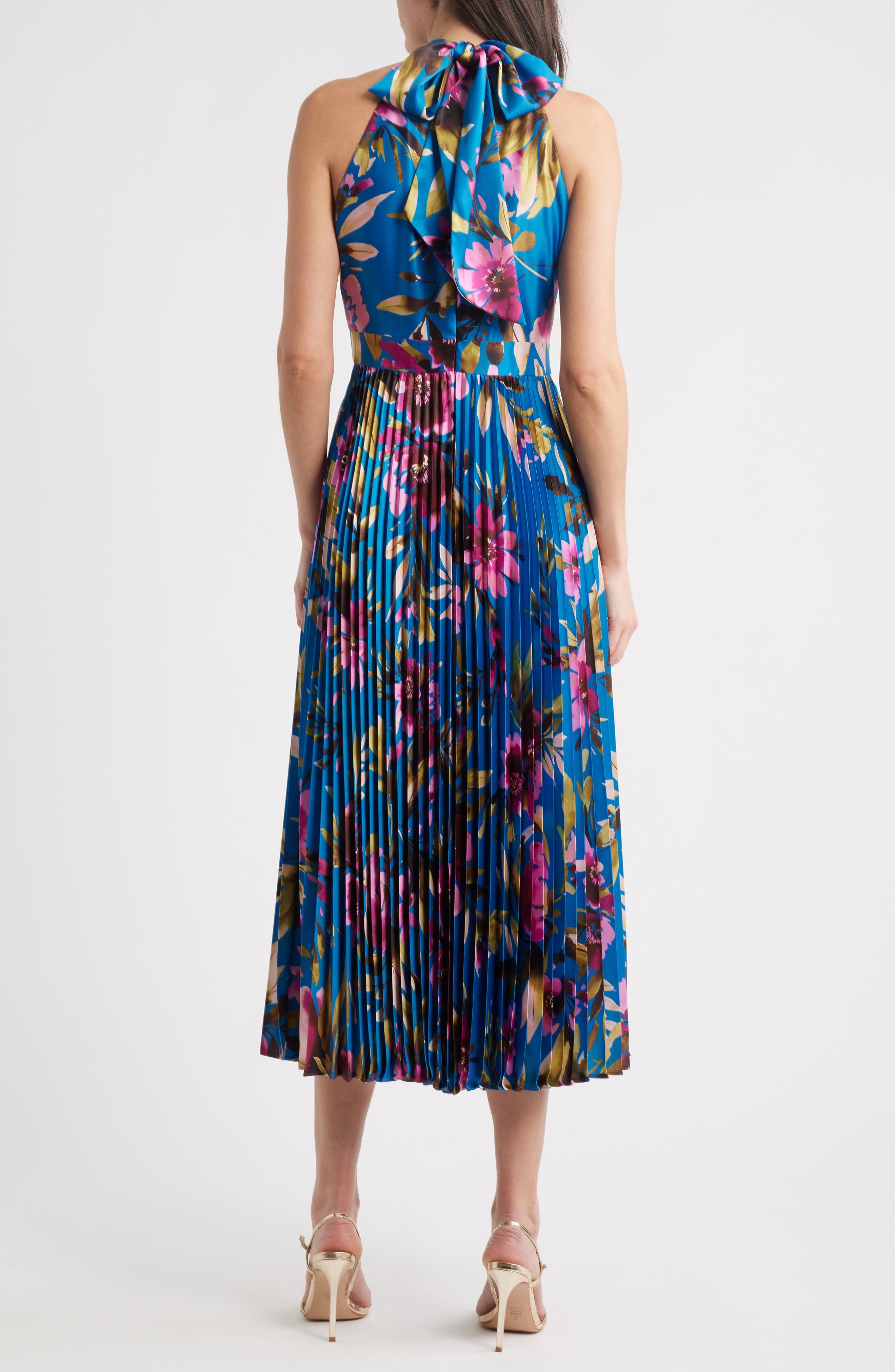Floral High Neck Midi Dress - image 2