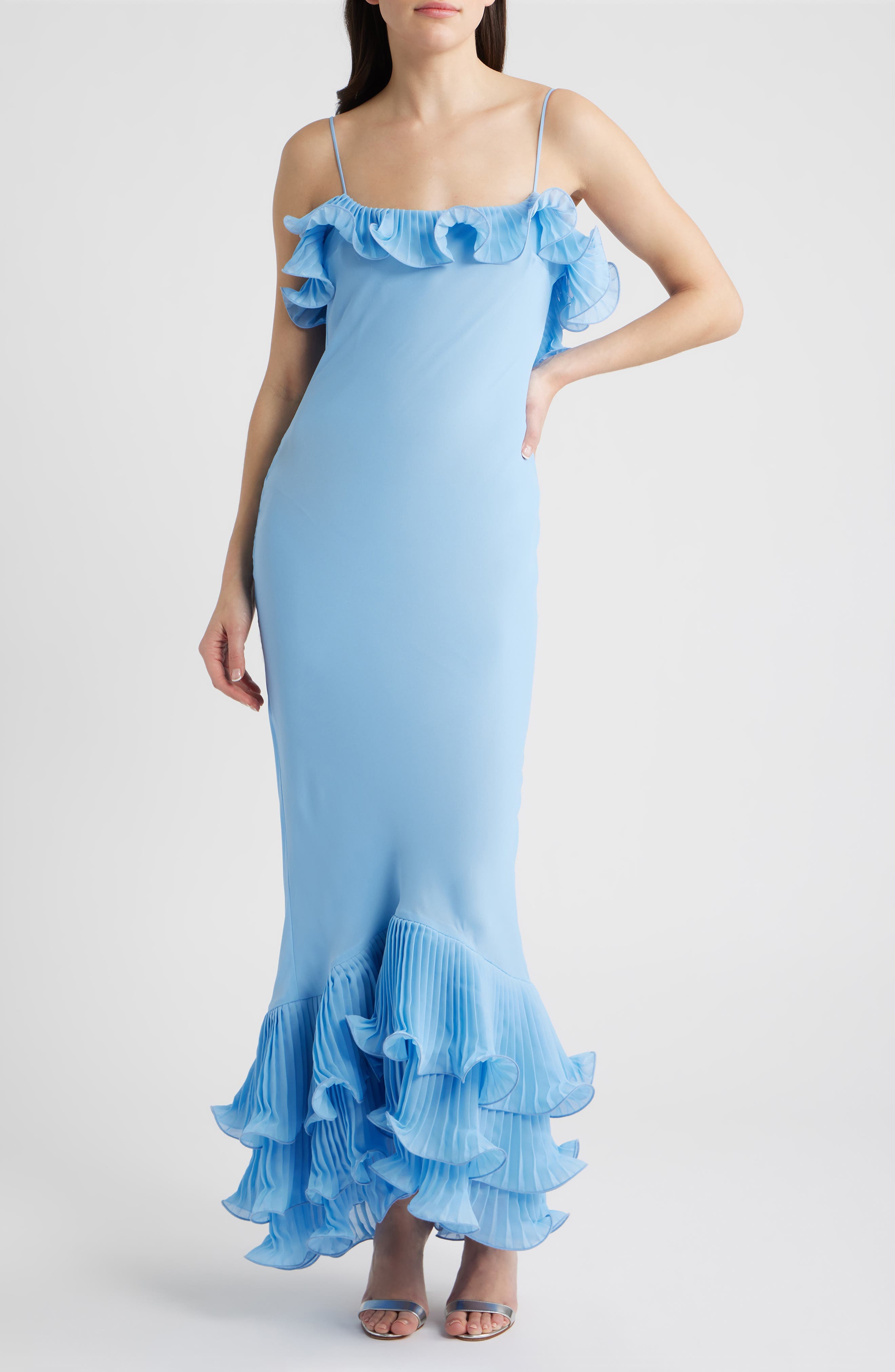 Delina Open Back Mermaid Gown - image 1