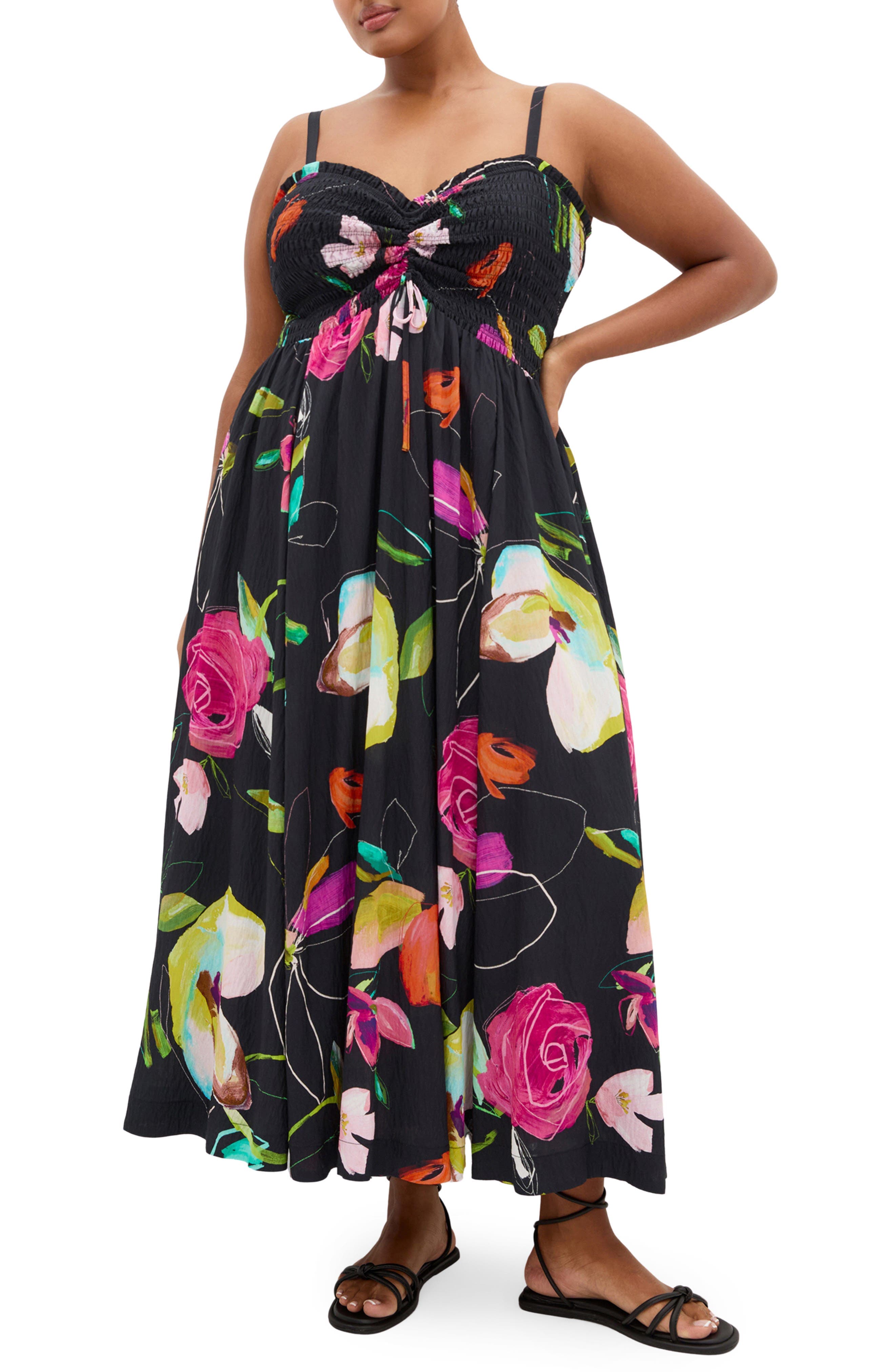 Malina Print Maxi Dress - image 1