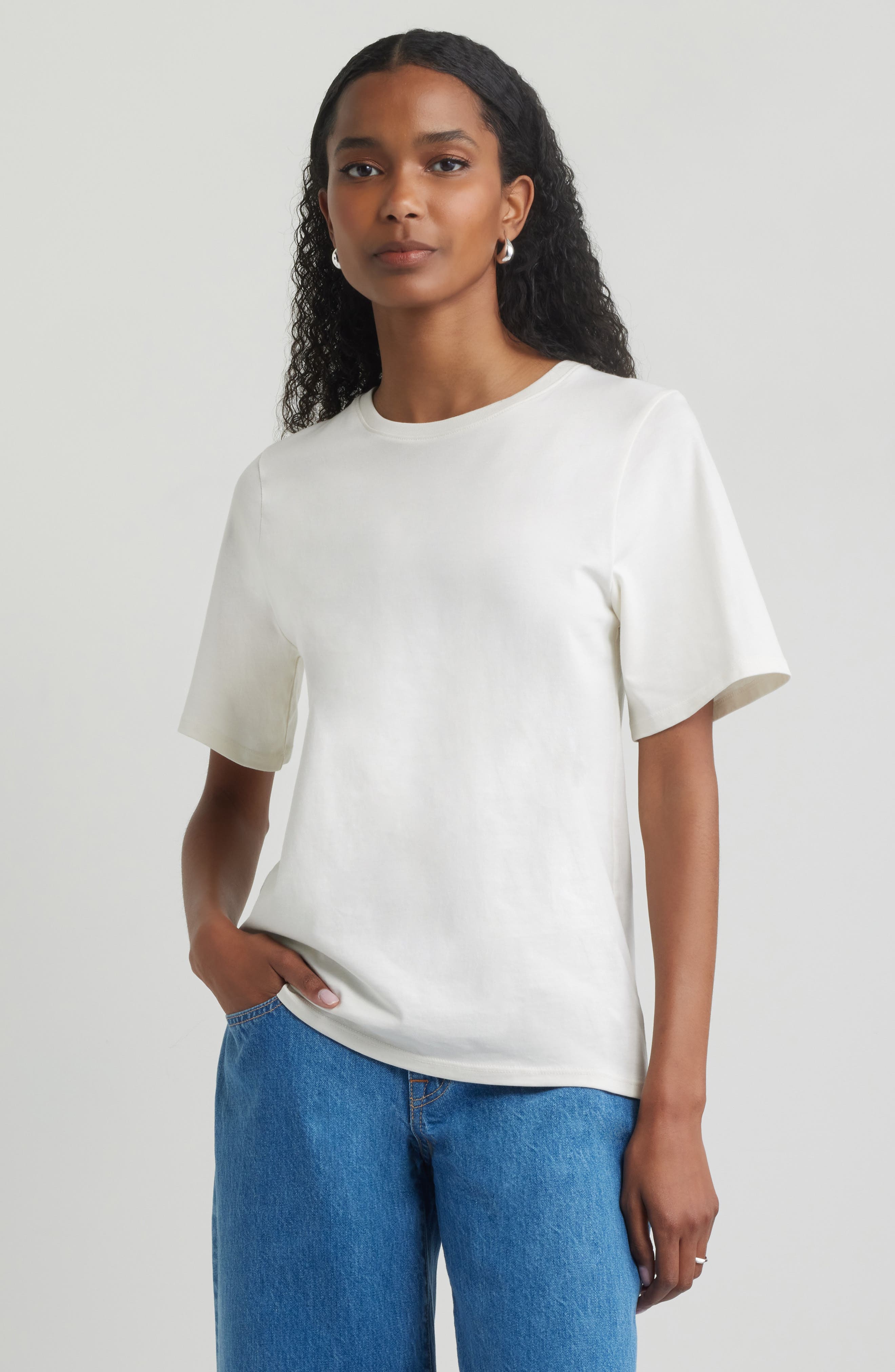 Relaxed Fit Pima Cotton Crewneck T-Shirt - image 3