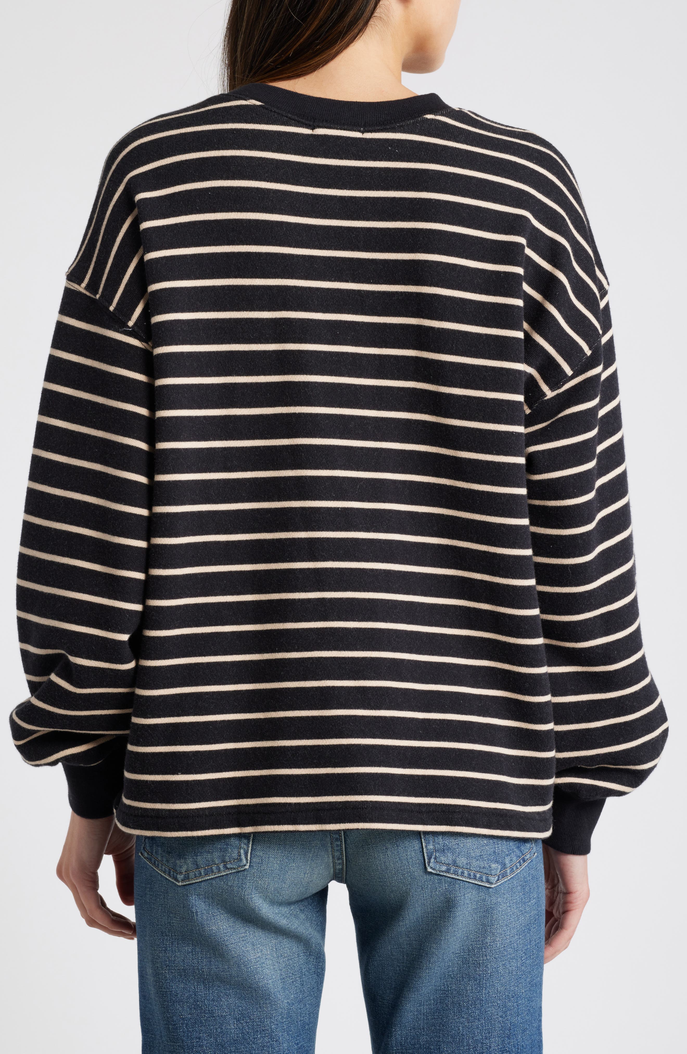 Joan Stripe French Terry Top - image 2