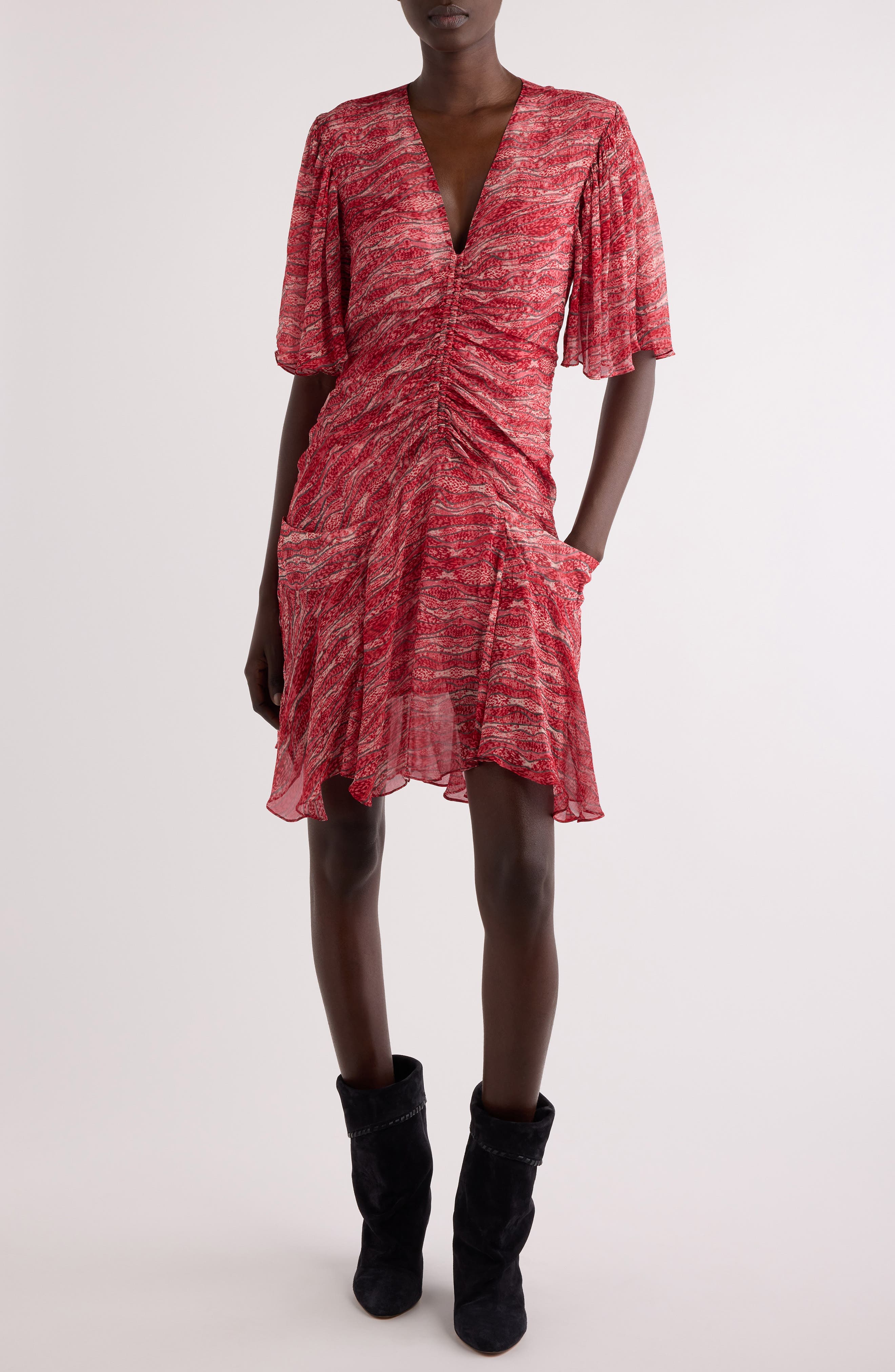 Vivienne Abstract Print Georgette Dress - image 1