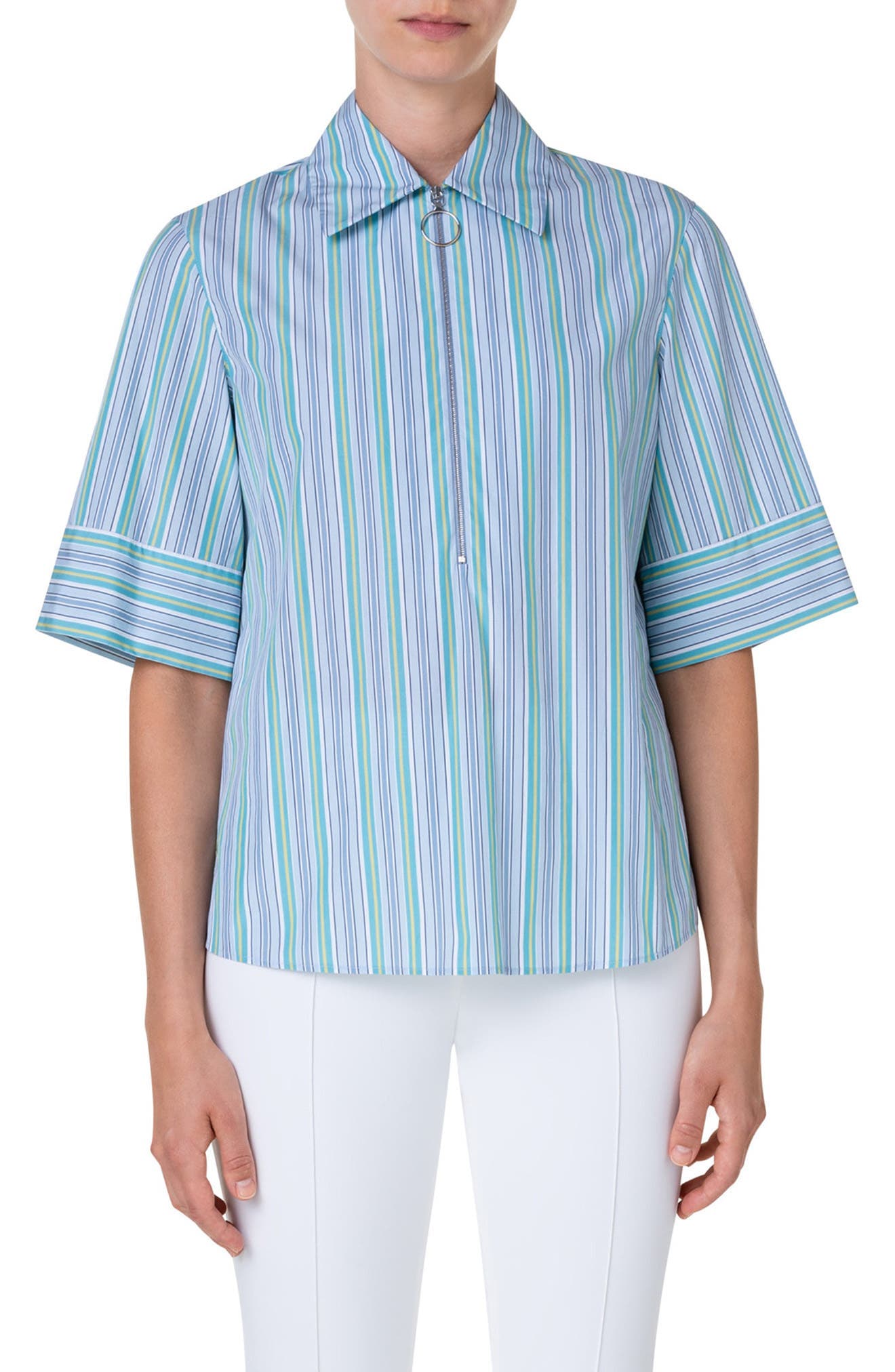 Stripe Poplin Top - image 1