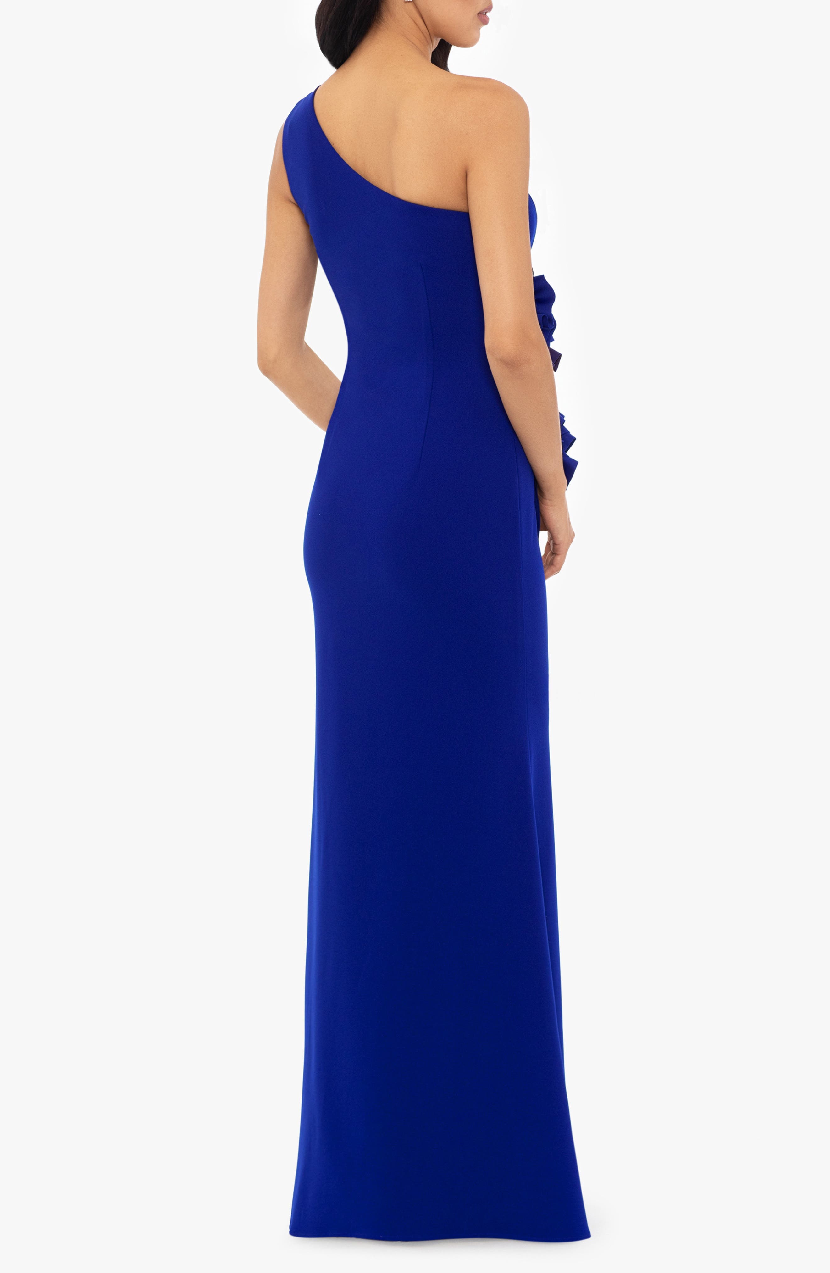 Rosette One-Shoulder Trumpet Gown - image 2