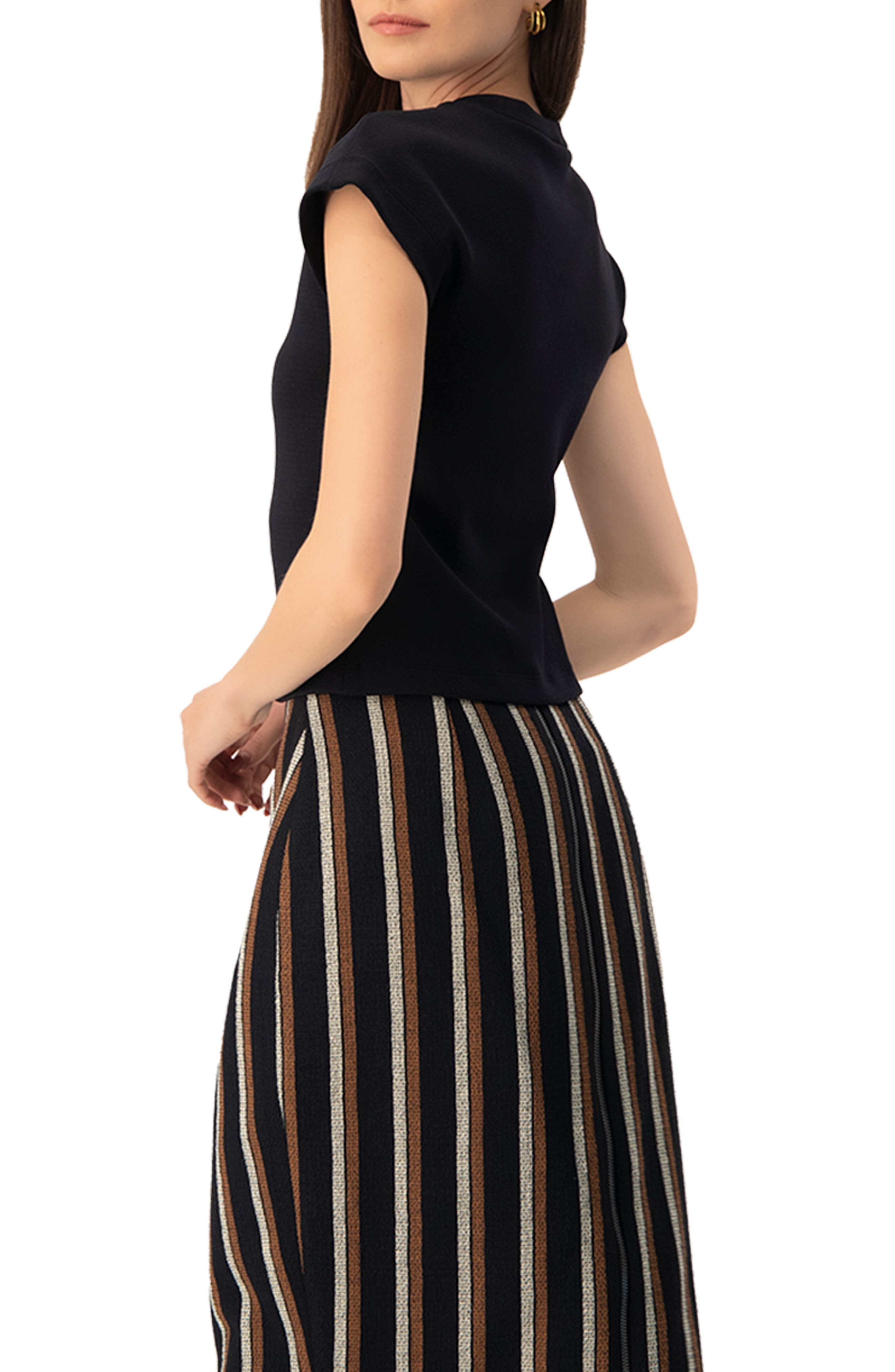Black dropped sleeve top - image 2