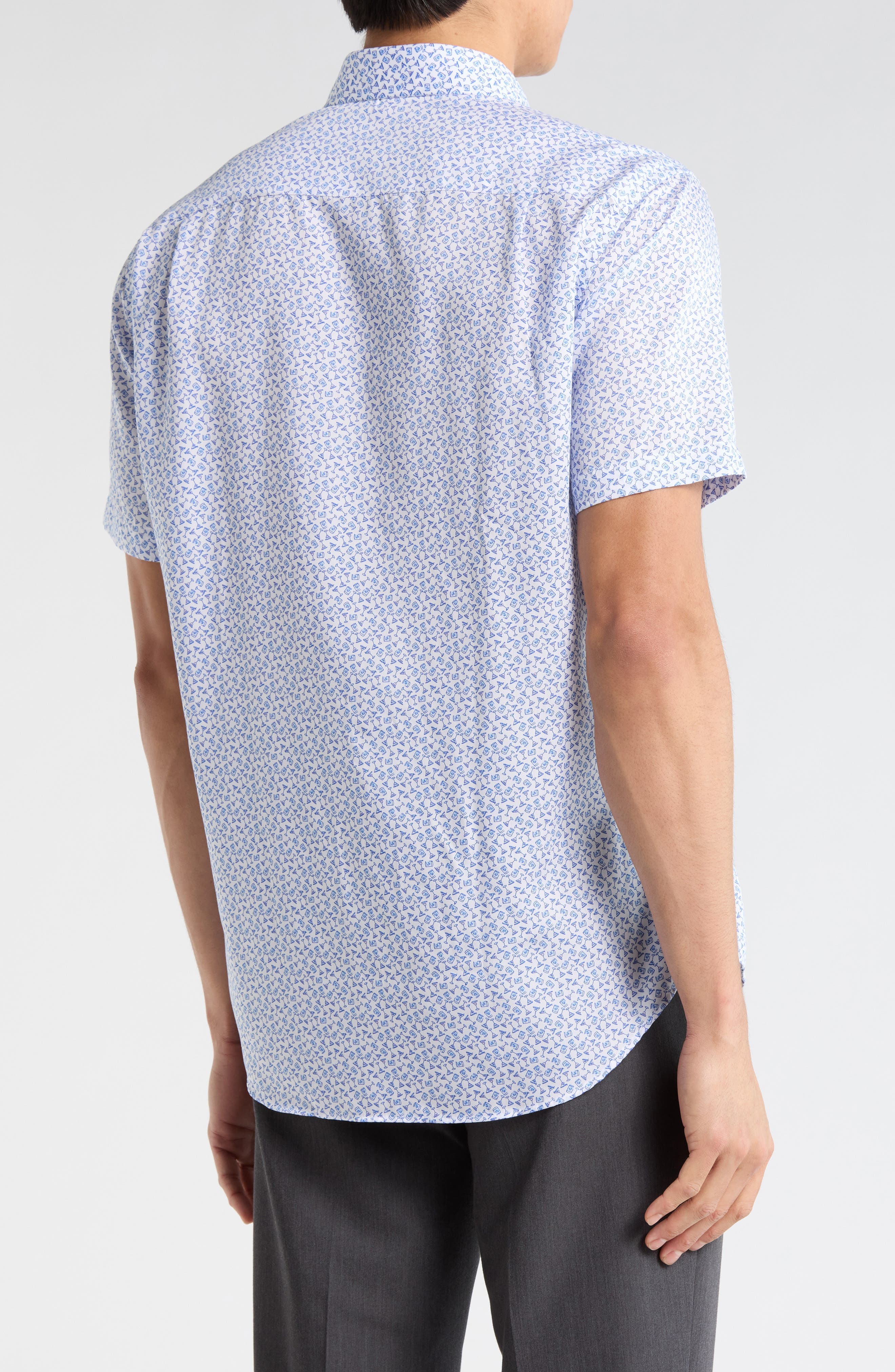 Neat Print Short Sleeve Shirt - image 2
