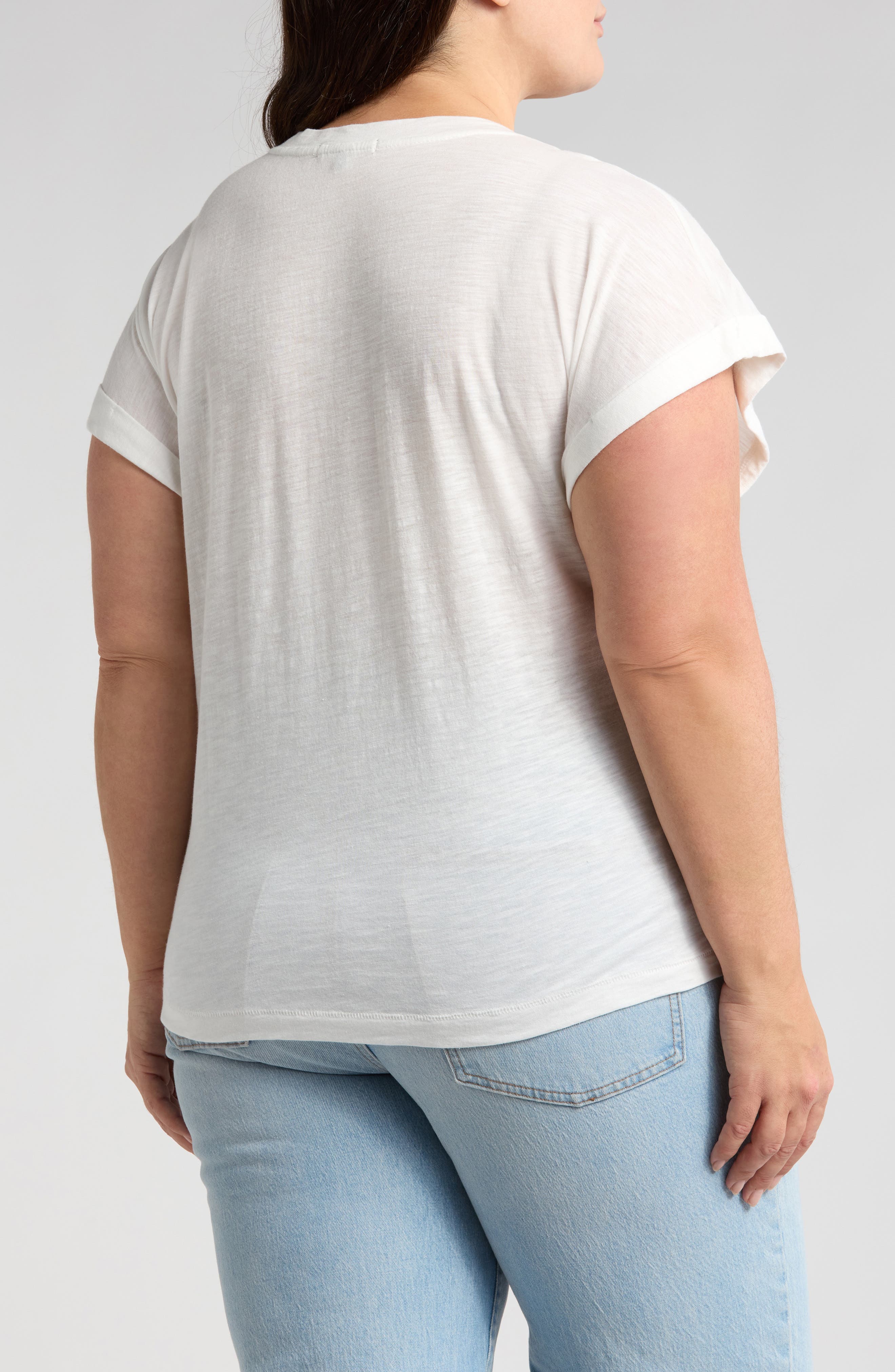 Embroidered Eyelet Cap Sleeve T-Shirt - image 2