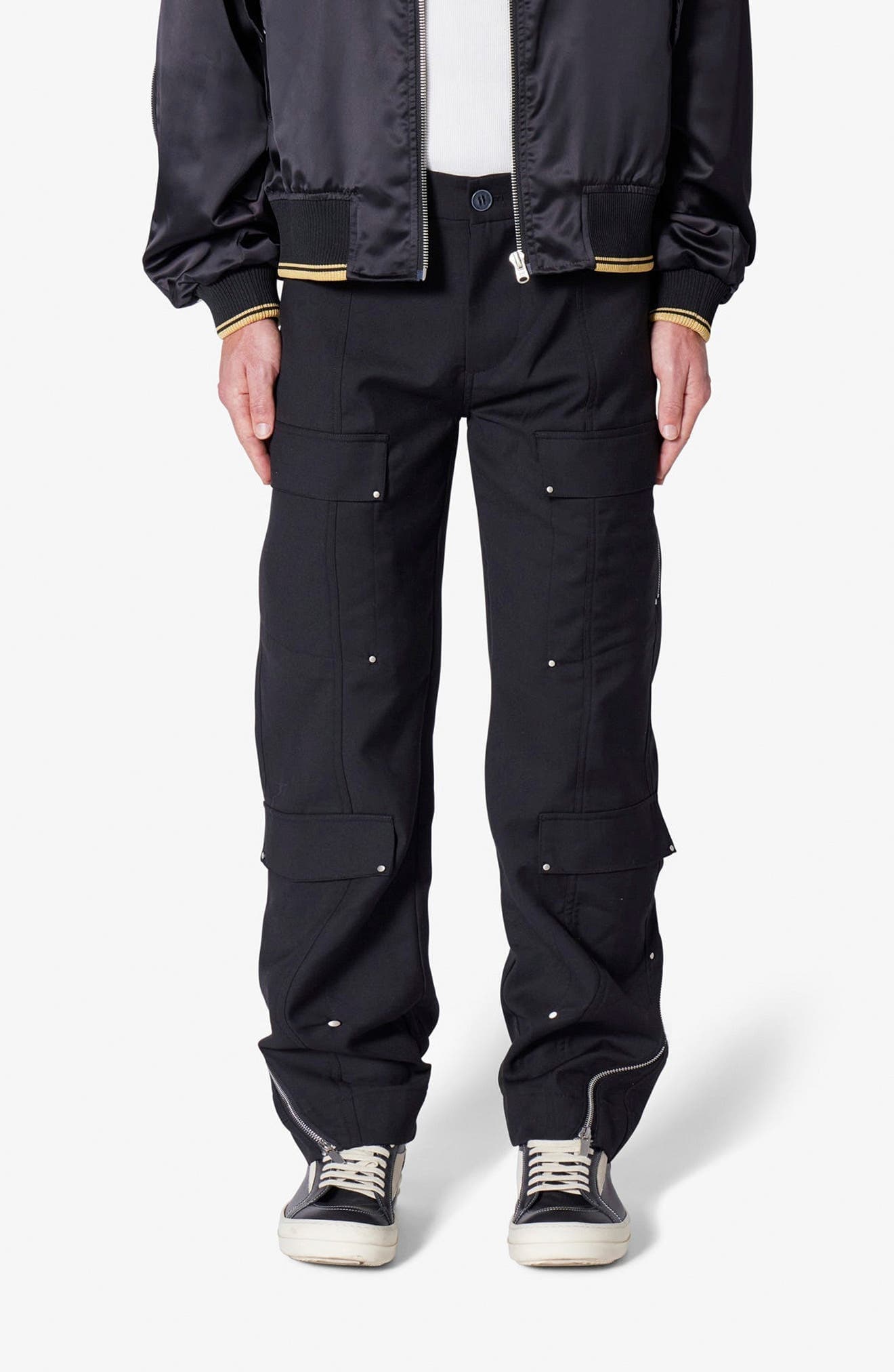 Angled Zip Cargo Pants - image 1