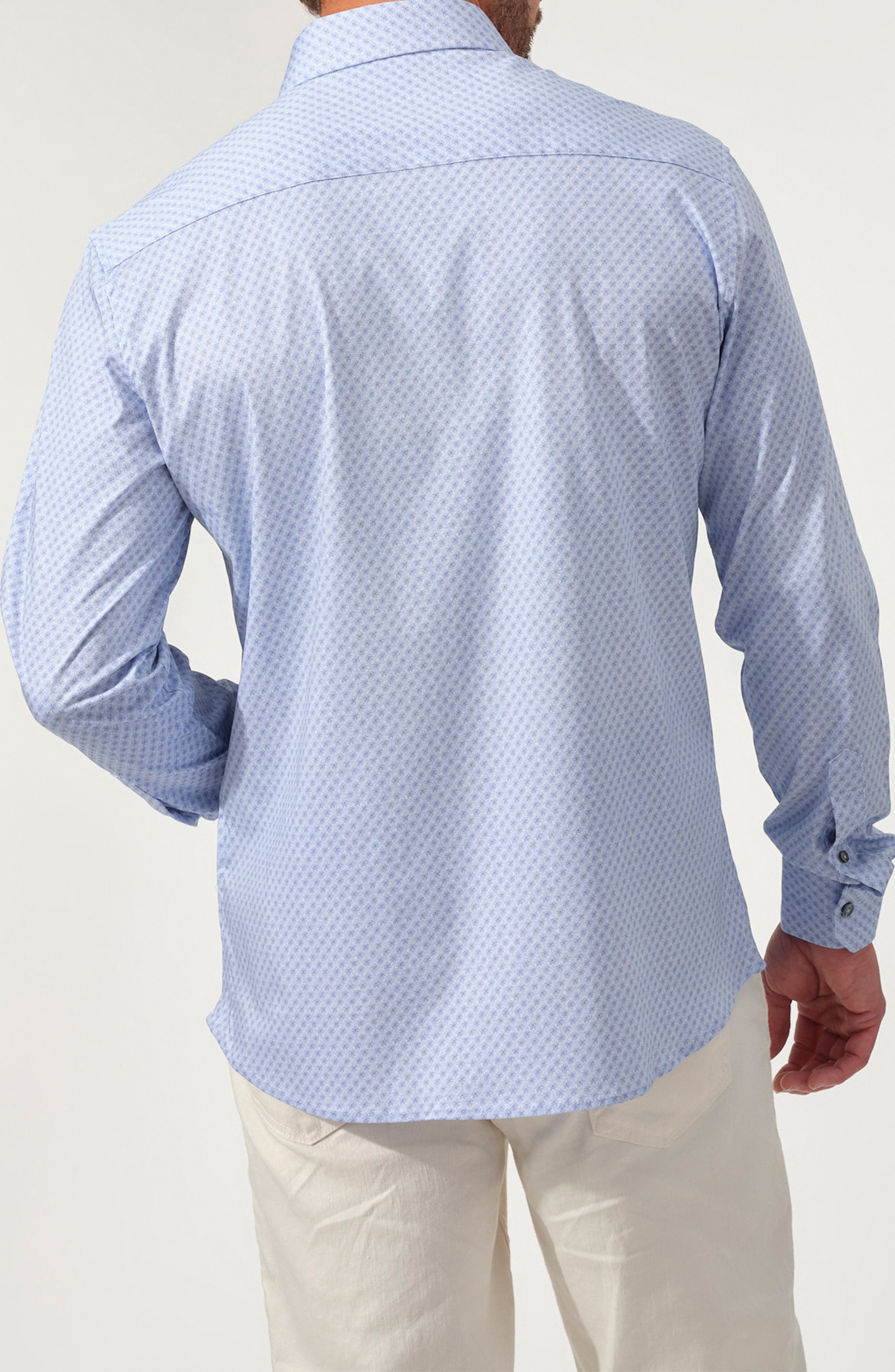 Floral Print Stretch Supima Cotton Button-Up Shirt - image 2