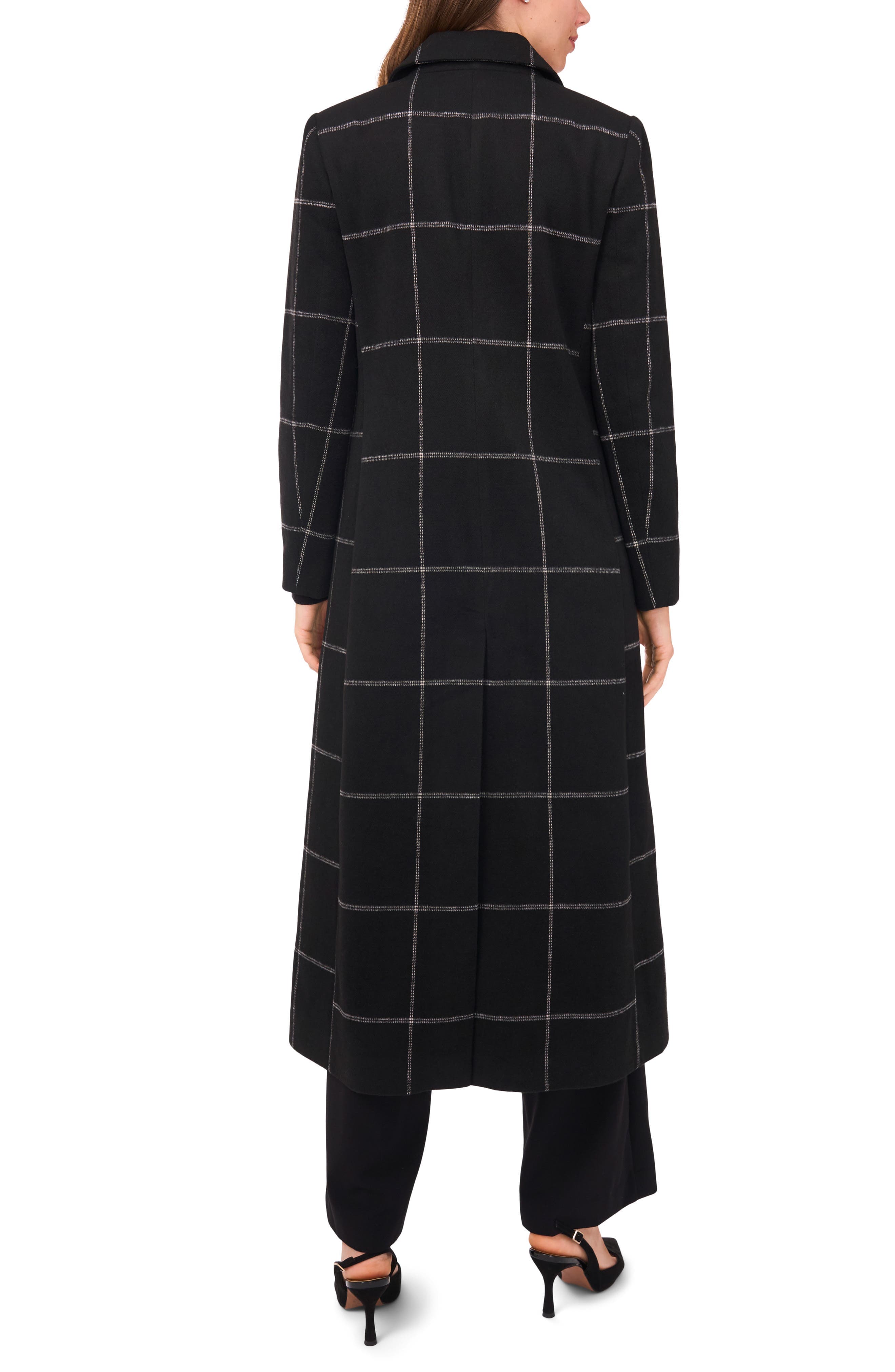 Windowpane Check Longline Jacket - image 2