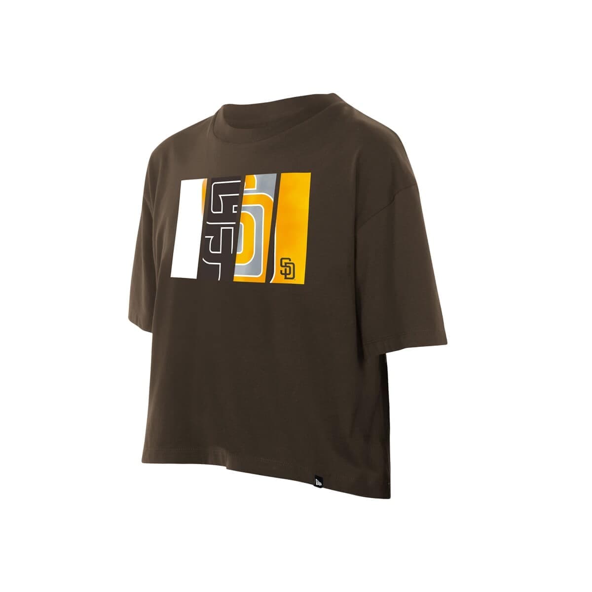 Women's New Era Brown San Diego Padres Boxy Foil Logo T-Shirt - image 2