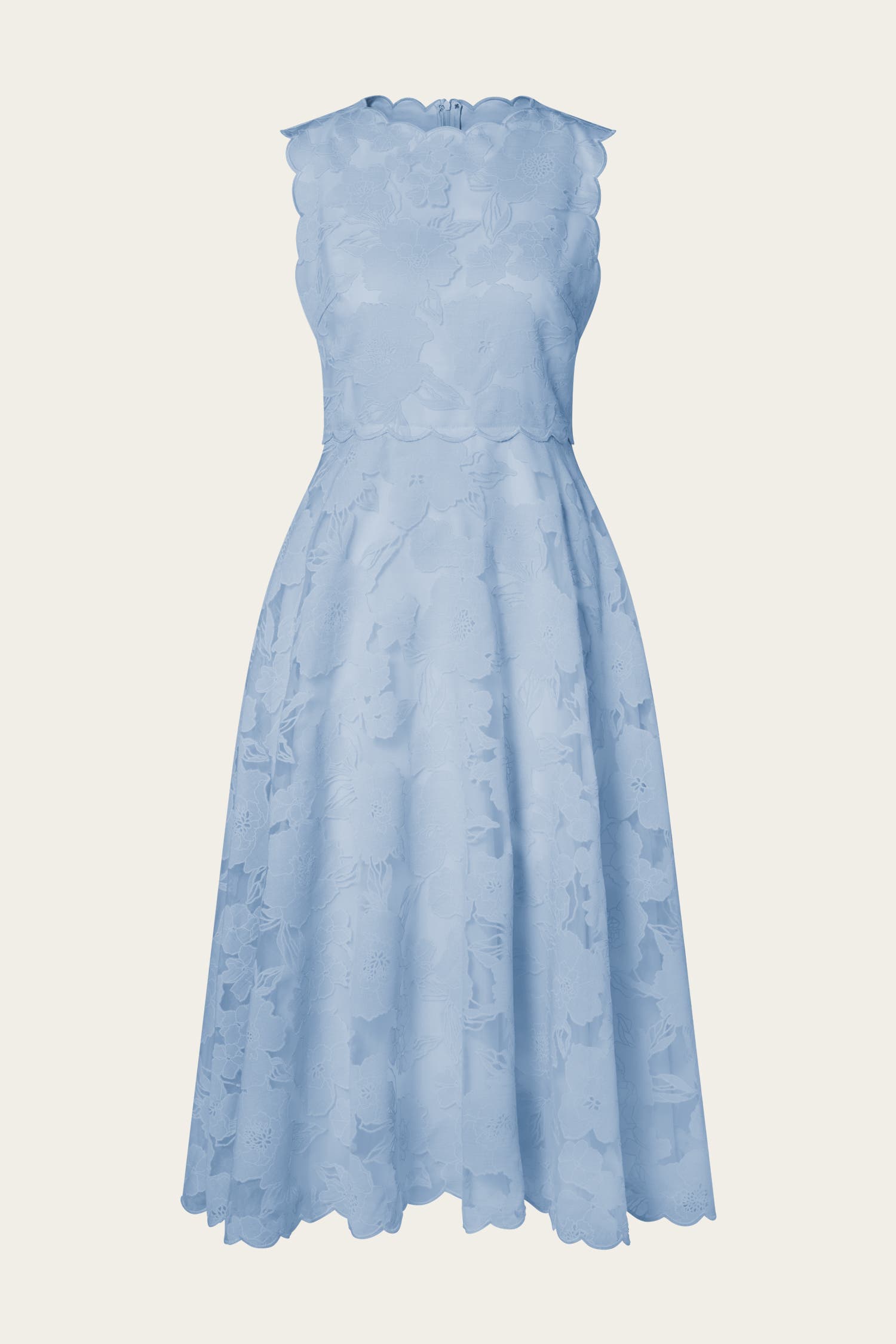 Elin Round Neck Lace A-Line Dress - image 2