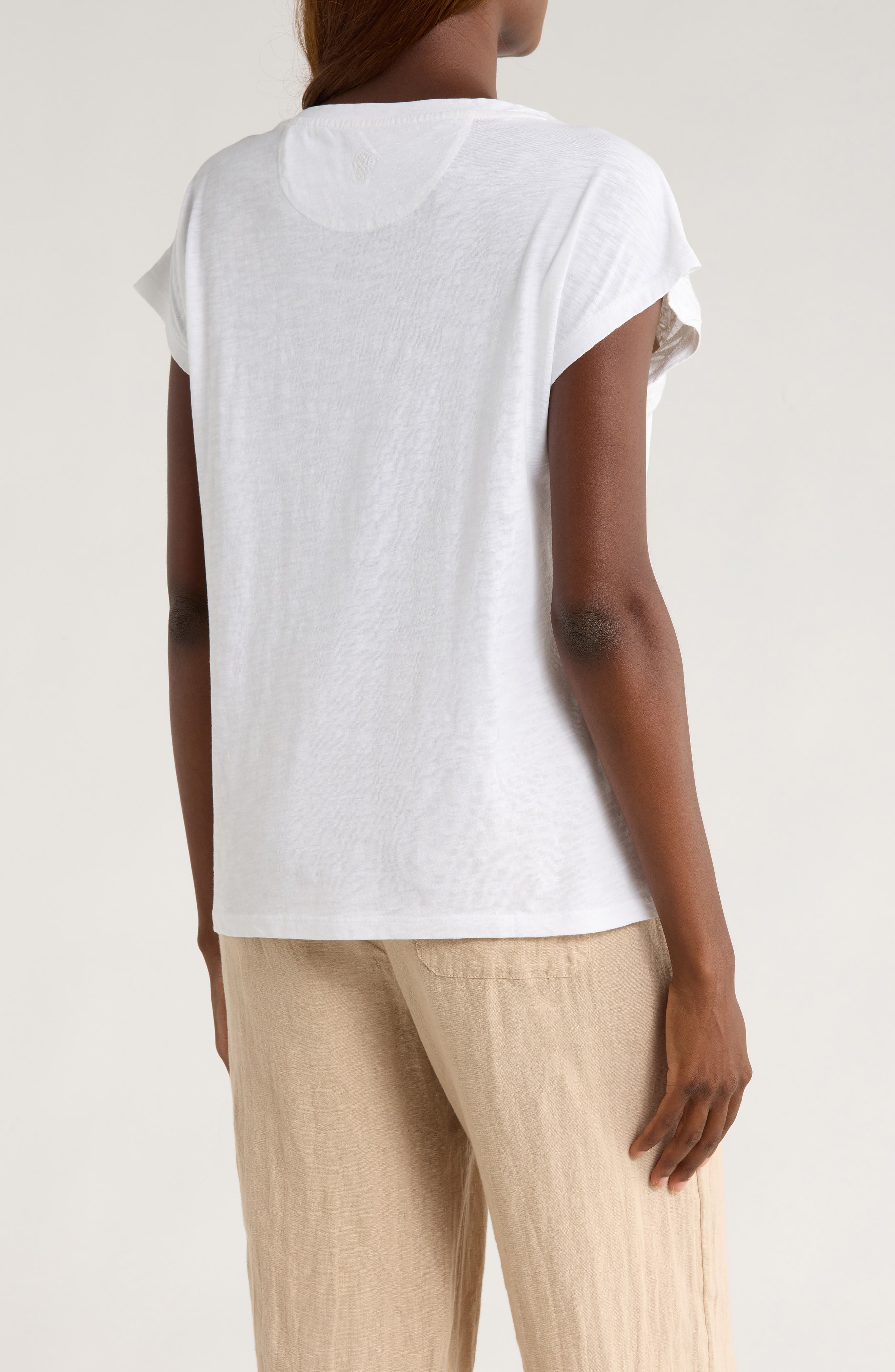 Piazza Palms Embroidered Organic Cotton Top - image 2