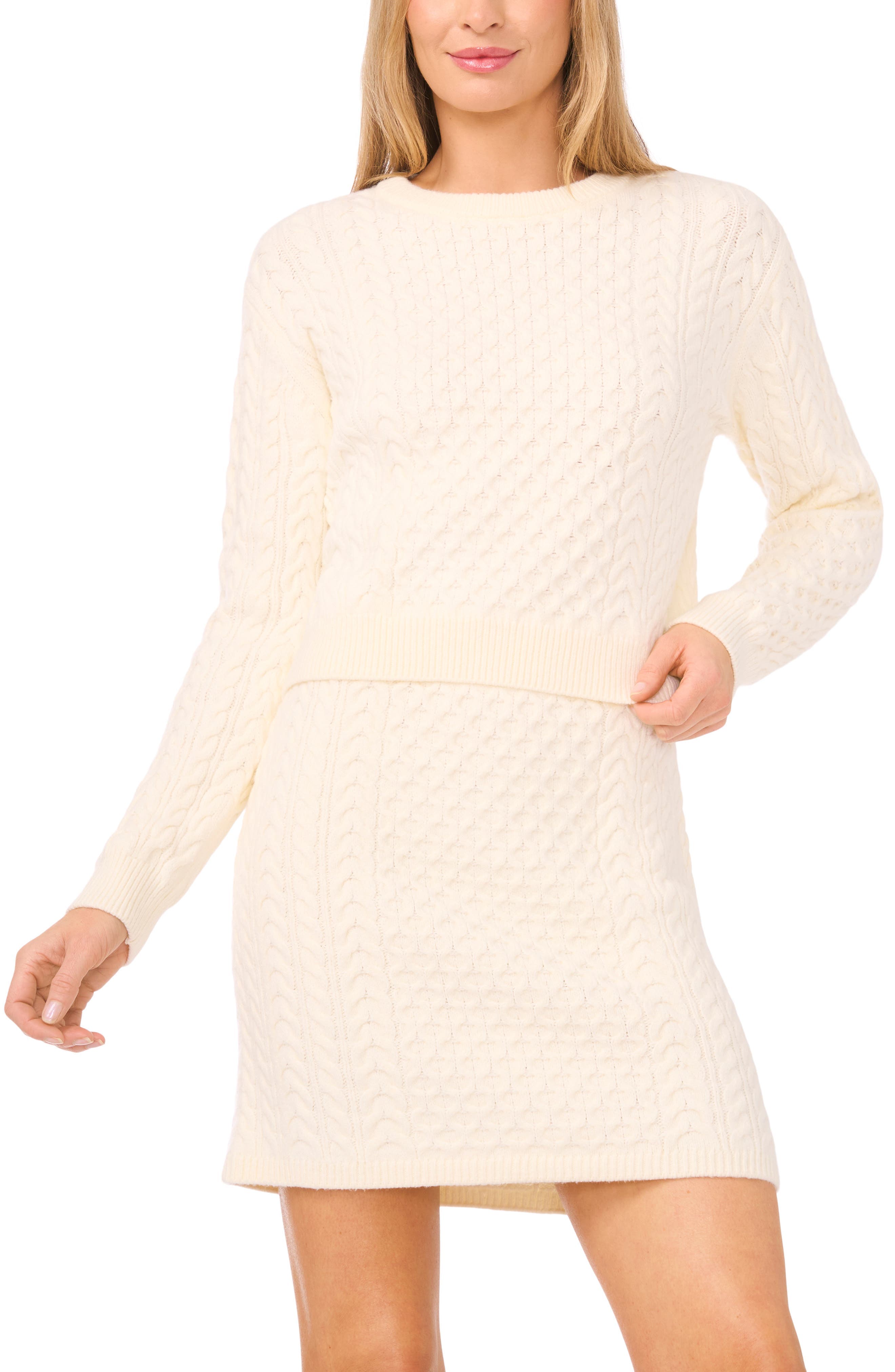 Cable Crewneck Sweater - image 1