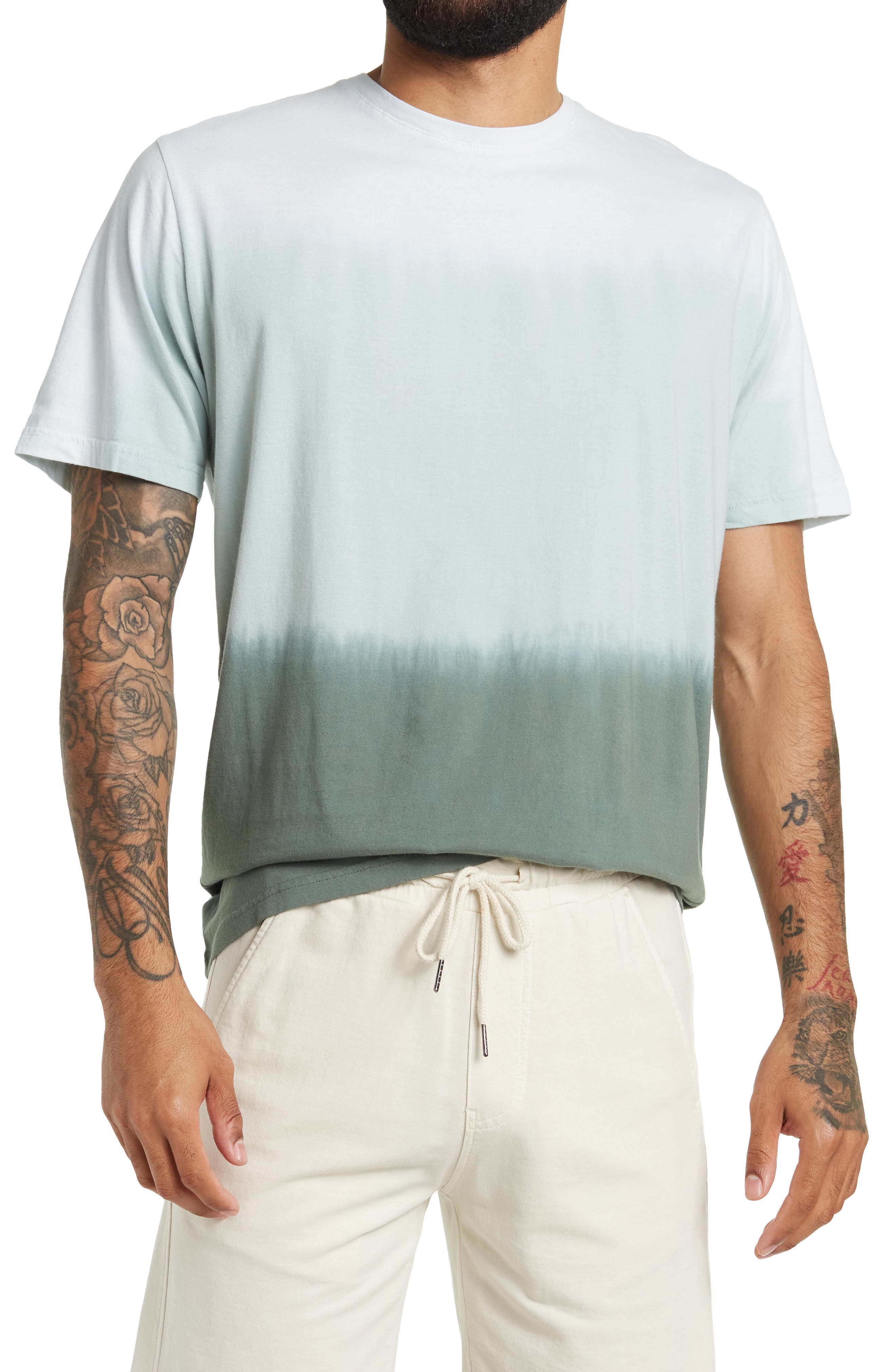 Ahoras Short Sleeve Dip Dye Crew Neck Shirt - image 5