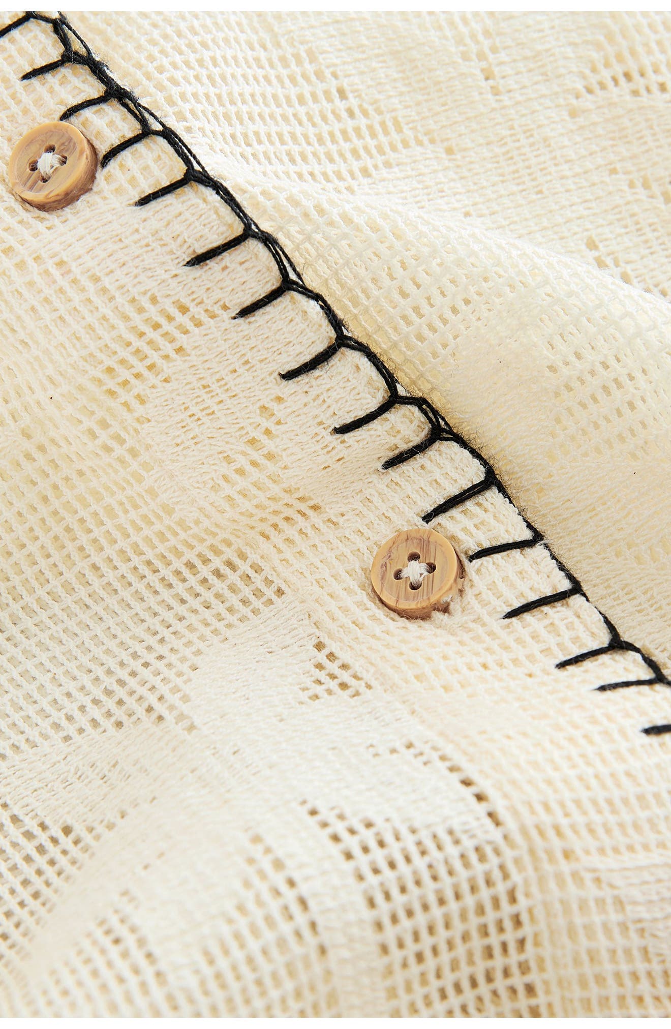 Palm Jacquard Mesh Button-Up Shirt - image 2