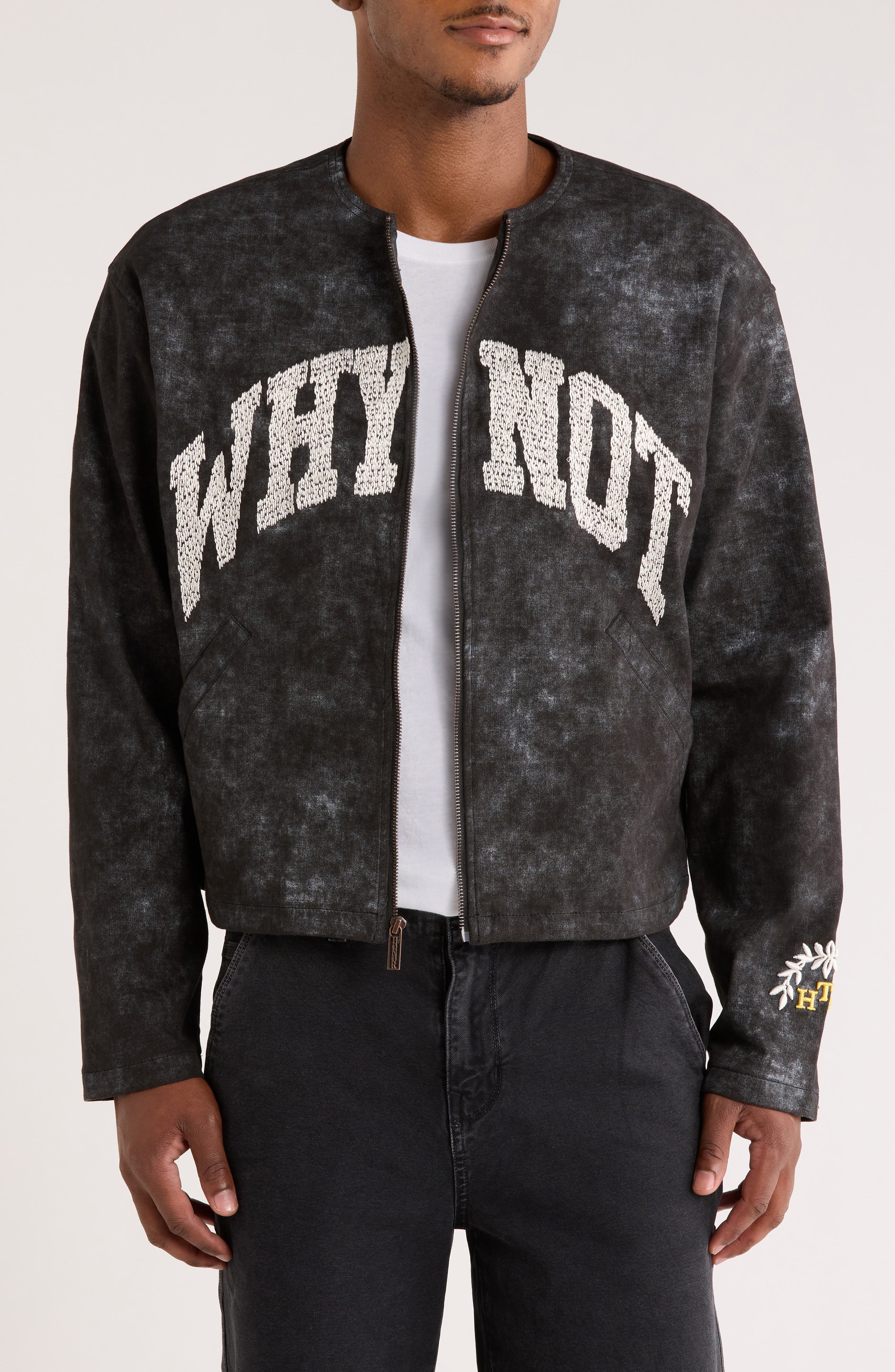 Twill Washed Front Zip Jacket - image 1