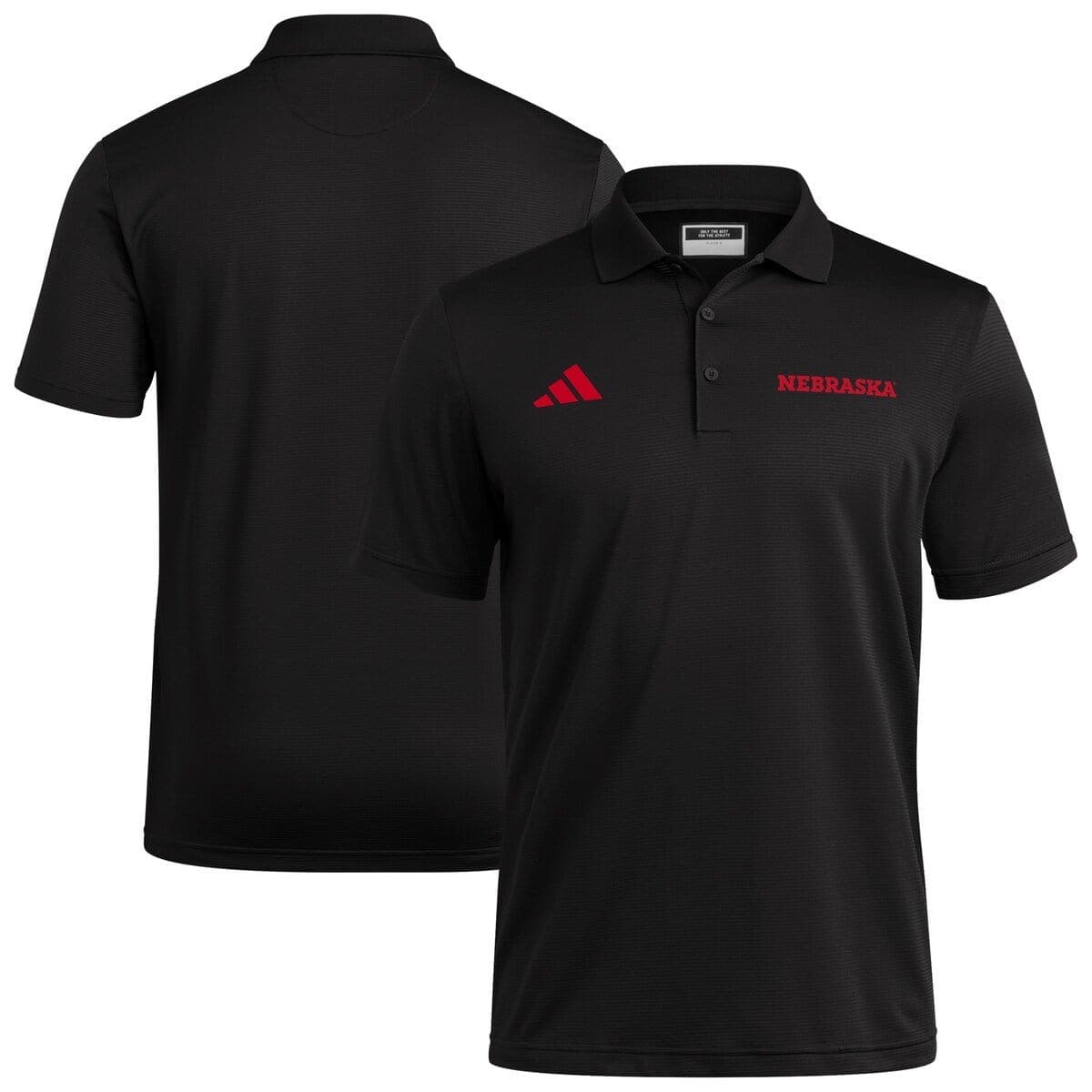 Black Nebraska Huskers Ultimate 365 Ottoman Polo Shirt - image 1