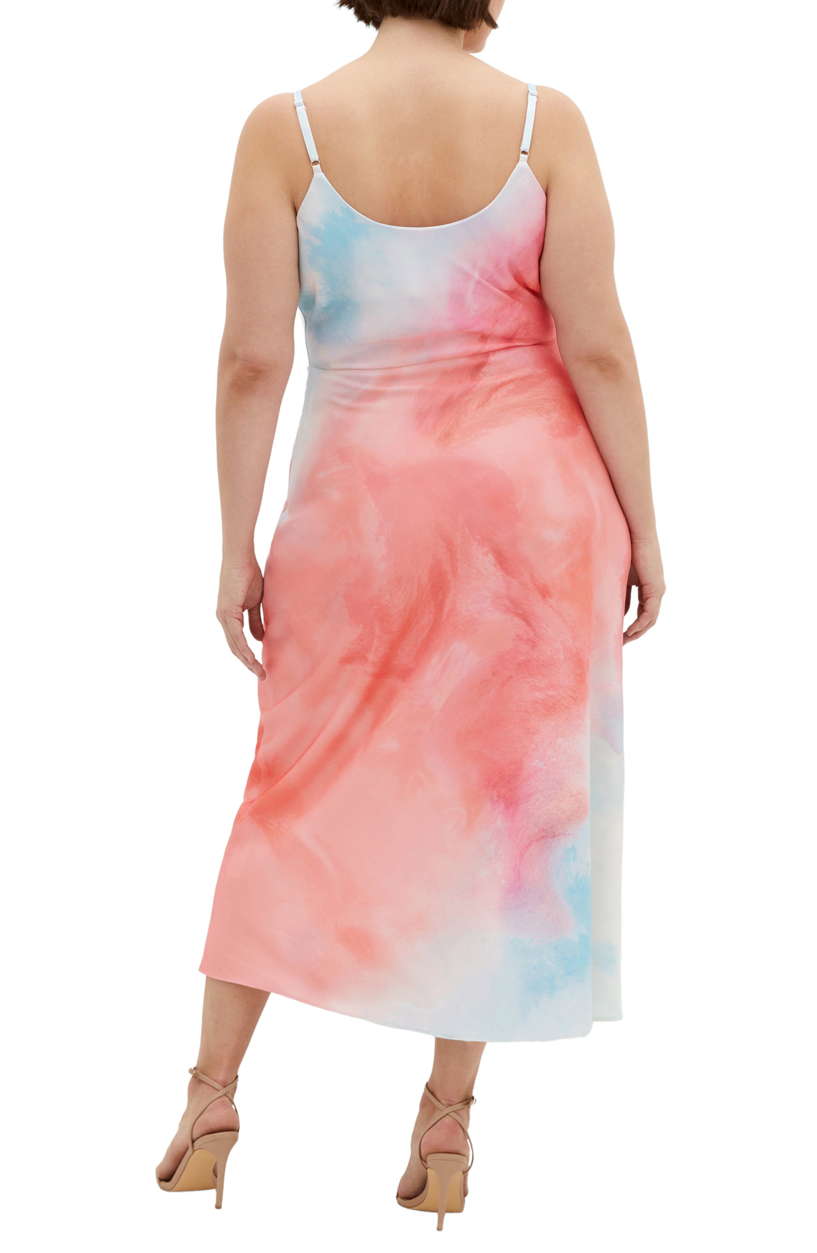 Mali Print Satin Cocktail Dress - image 2