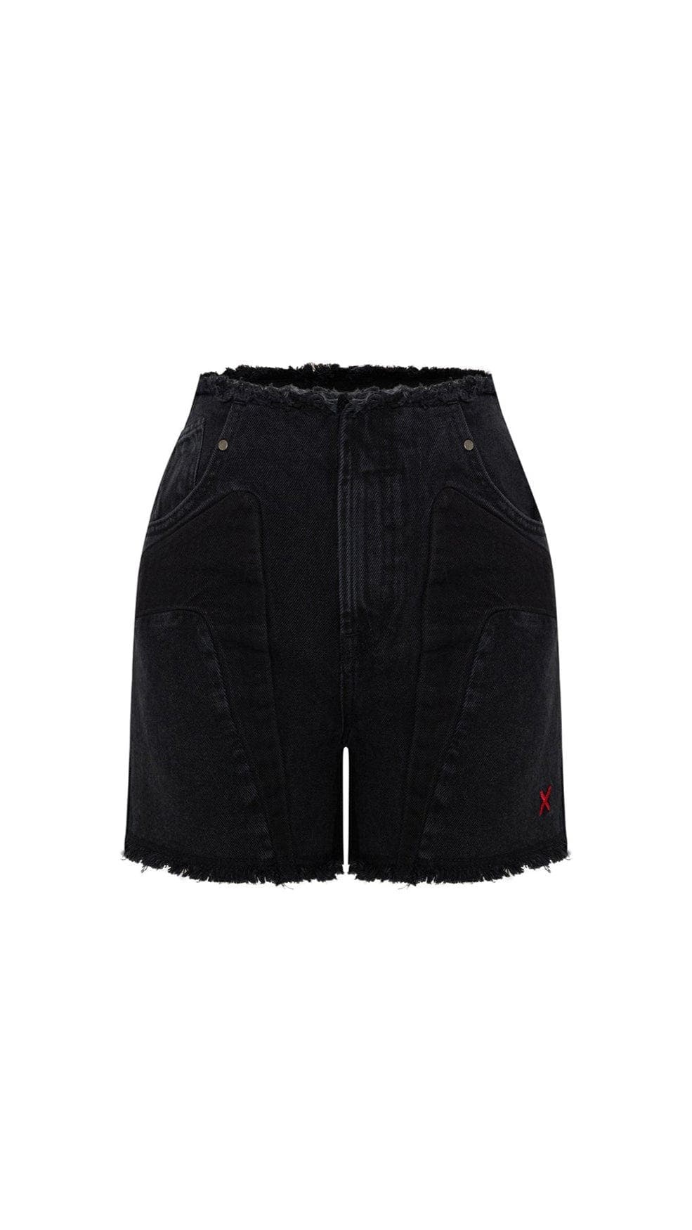 Cotton High Waist Denim Shorts - image 1