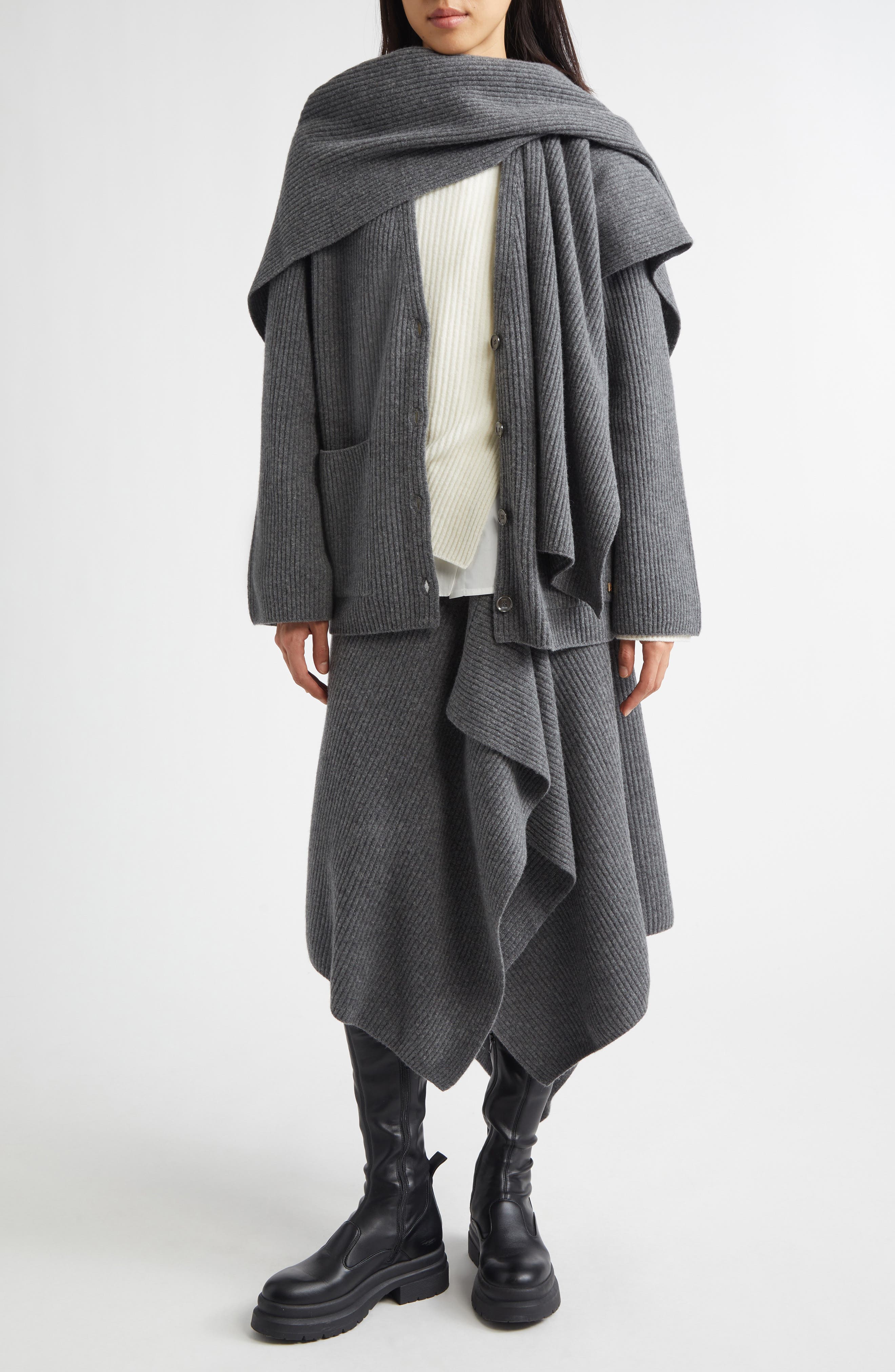 Relaxed Wool Rib Sweater - image 2