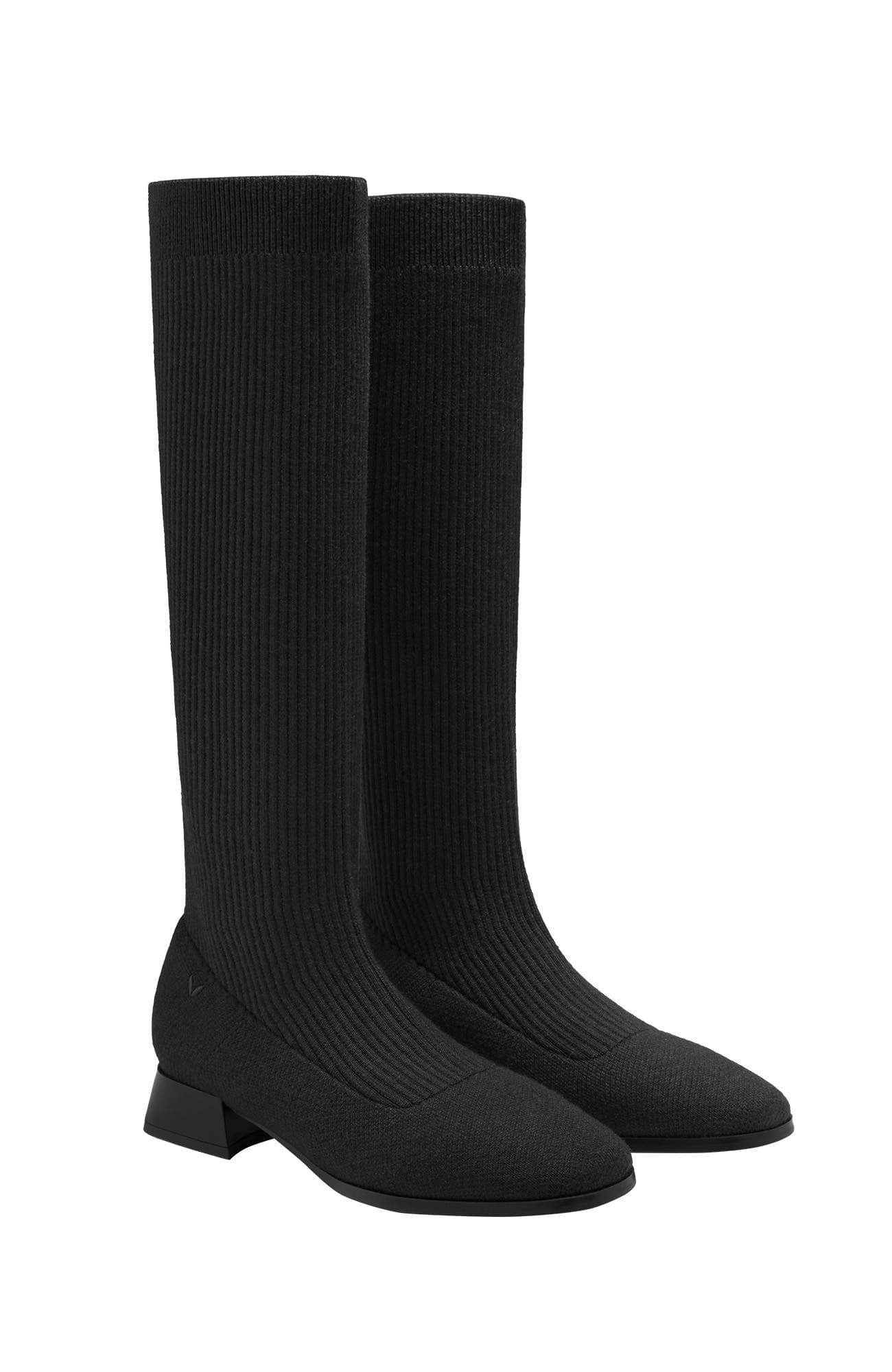 Tara Pro Square-Toe Water Repellent Wool Knee-High Boots - image 1
