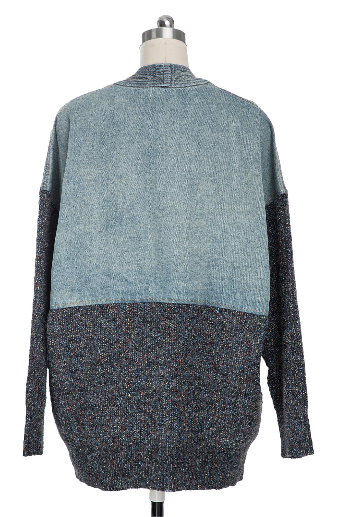 Denim Knit Topper Jacket - image 2