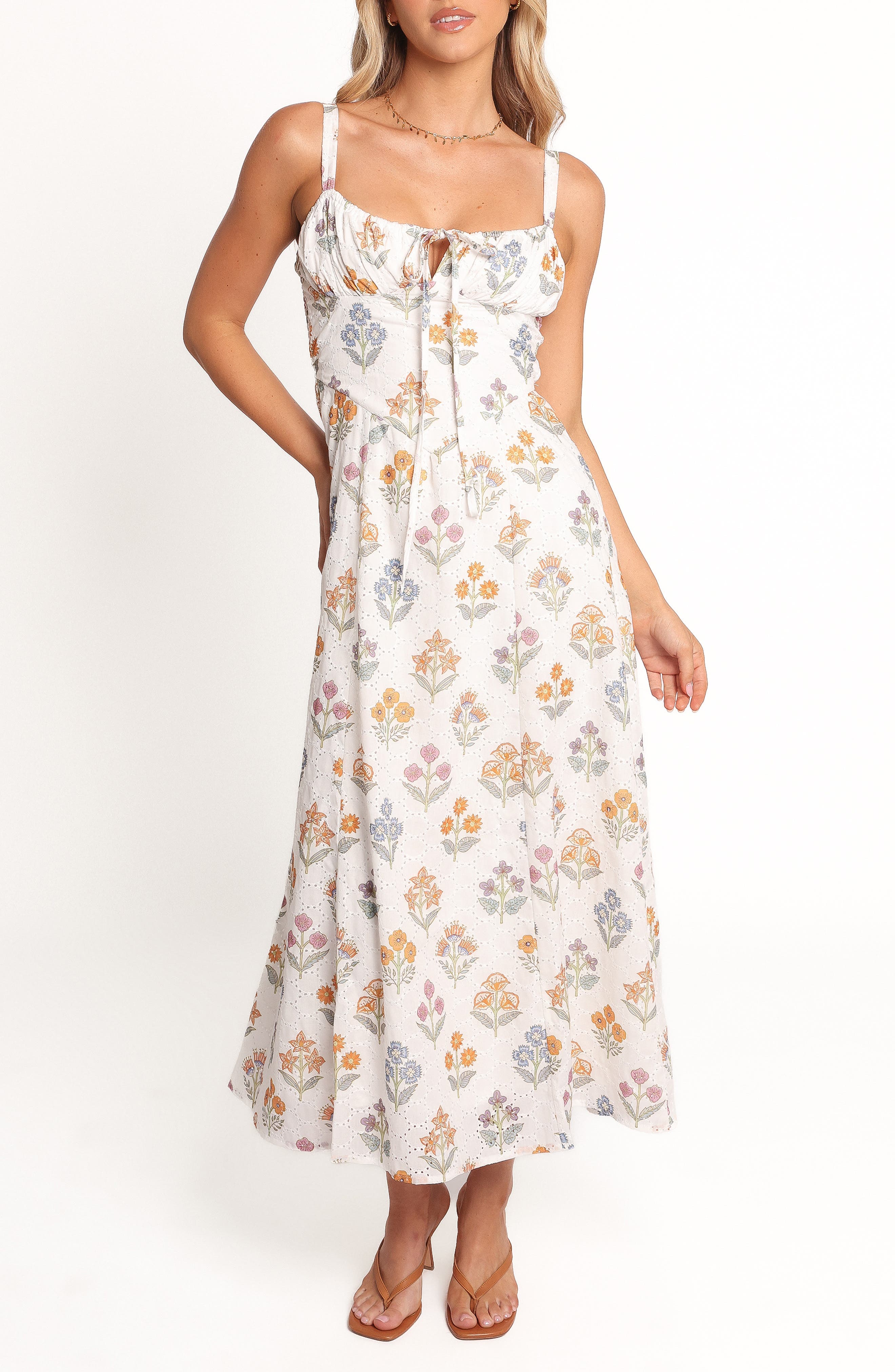 Lorelei Floral Embroidered Maxi Sundress - image 1