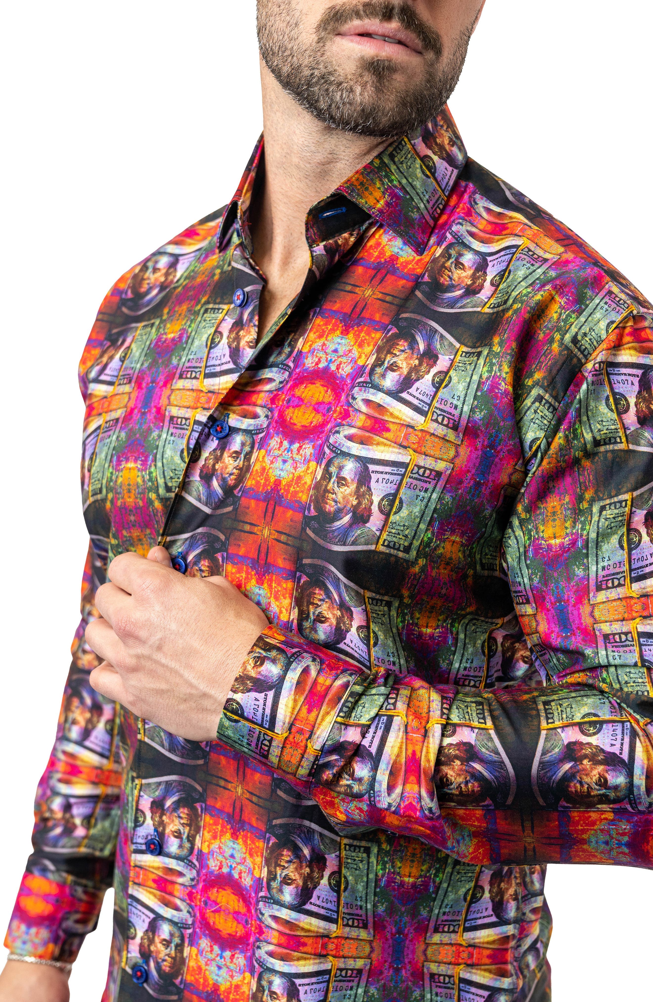 Fibonacci Benjamin 68 Cotton Button-Up Shirt - image 2