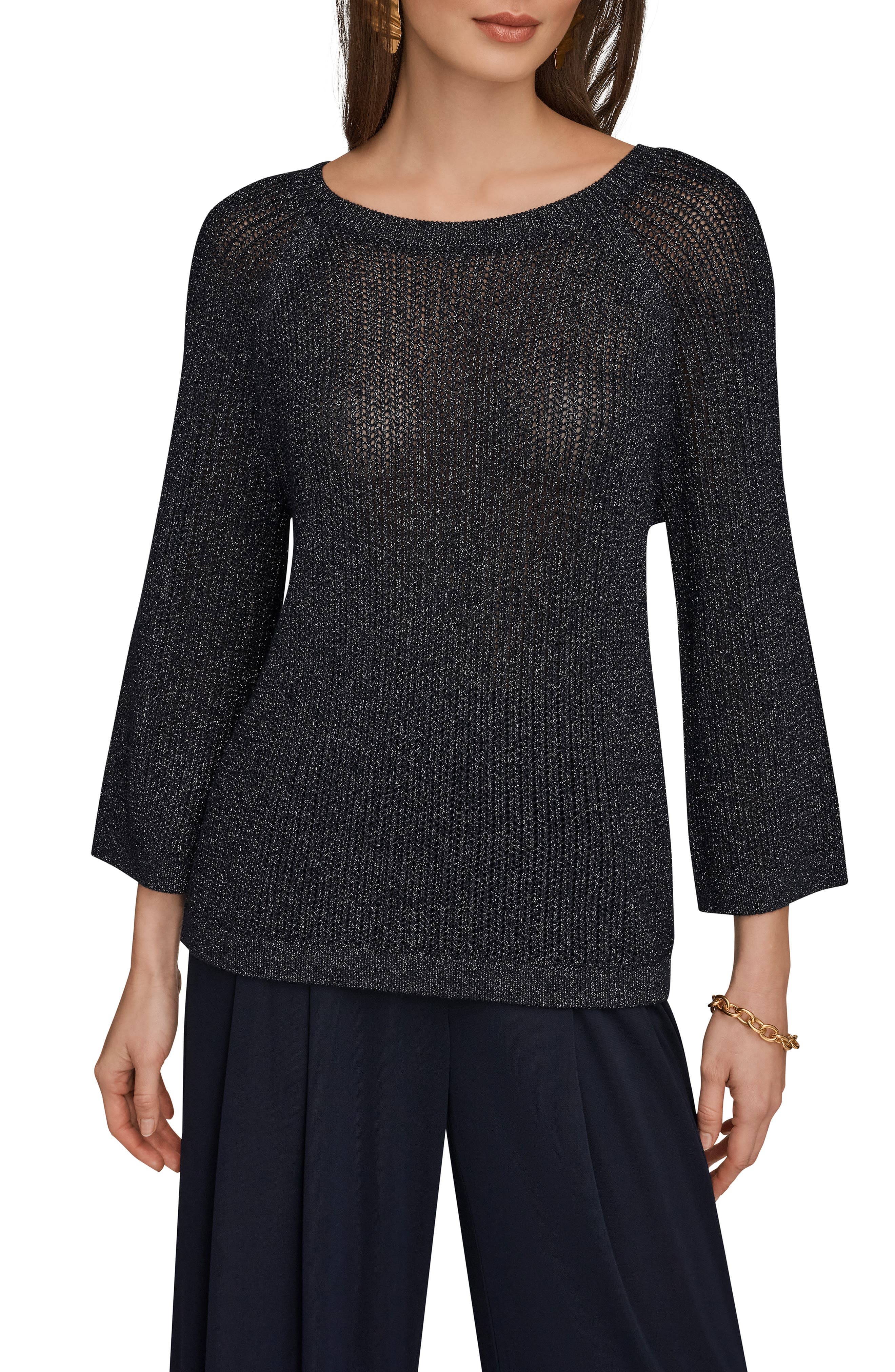 Metallic Sheer Sweater - image 3