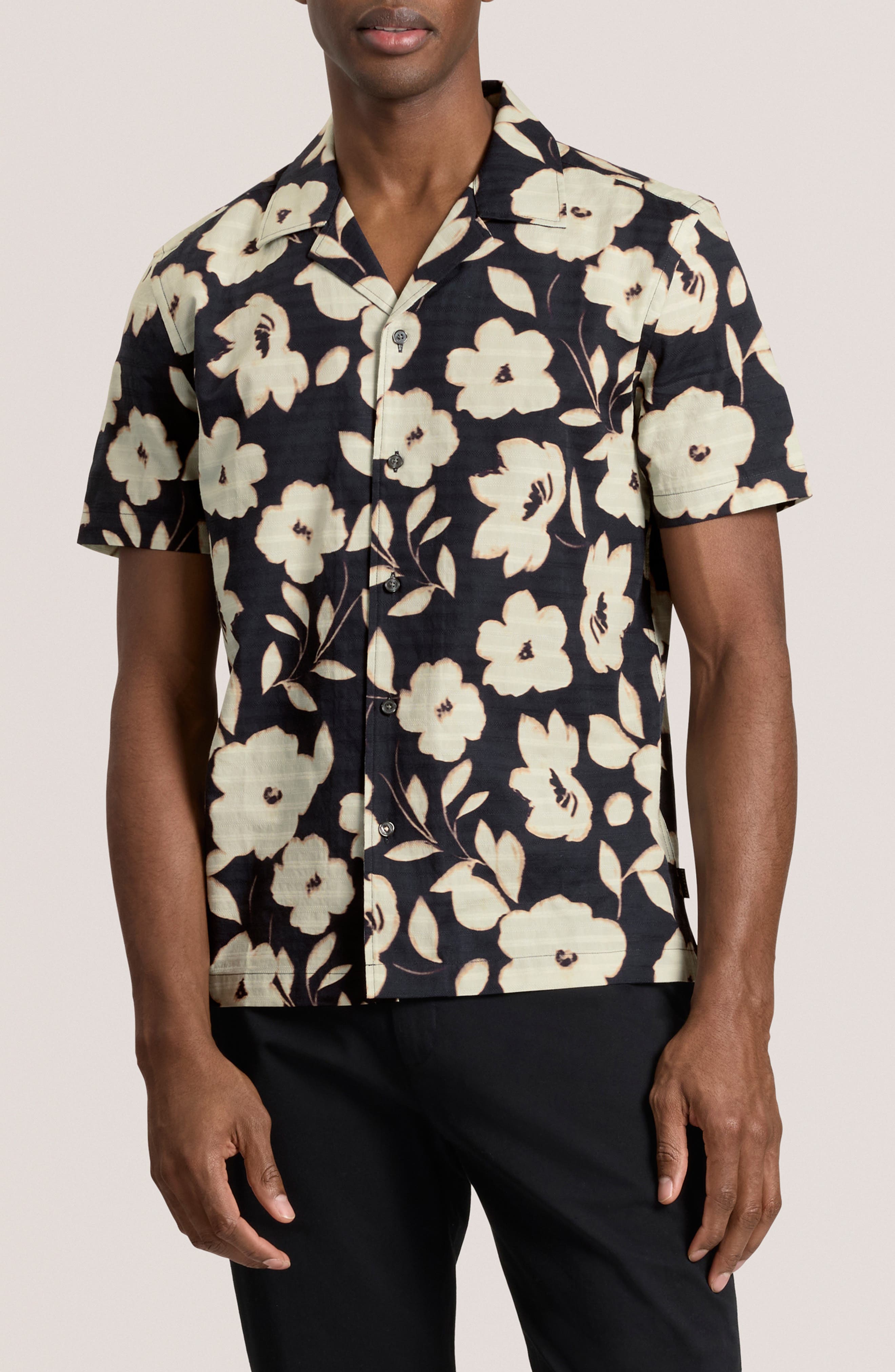 Floral Print Camp Shirt - image 1