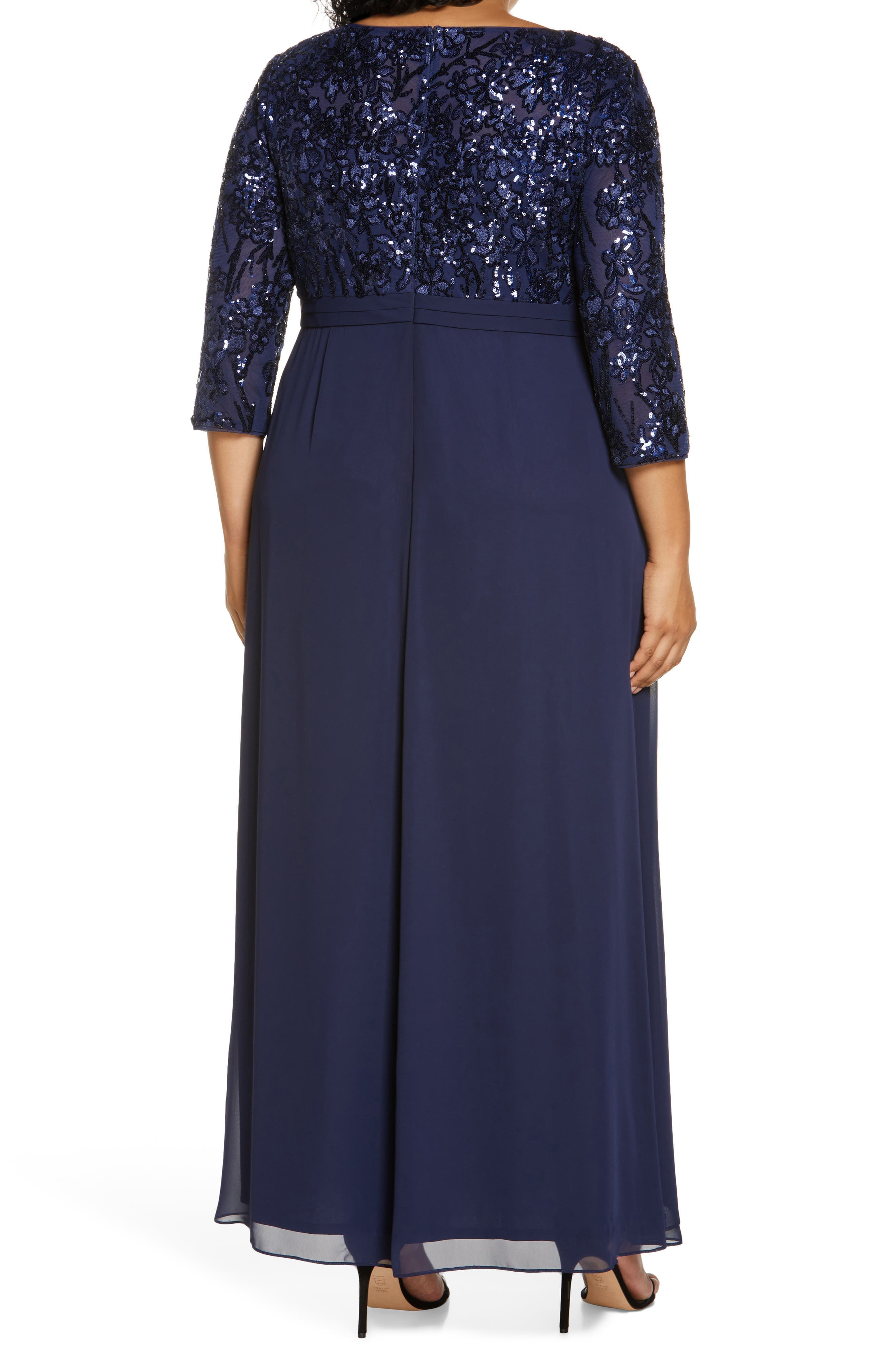 Sequin Bodice Gown - image 2