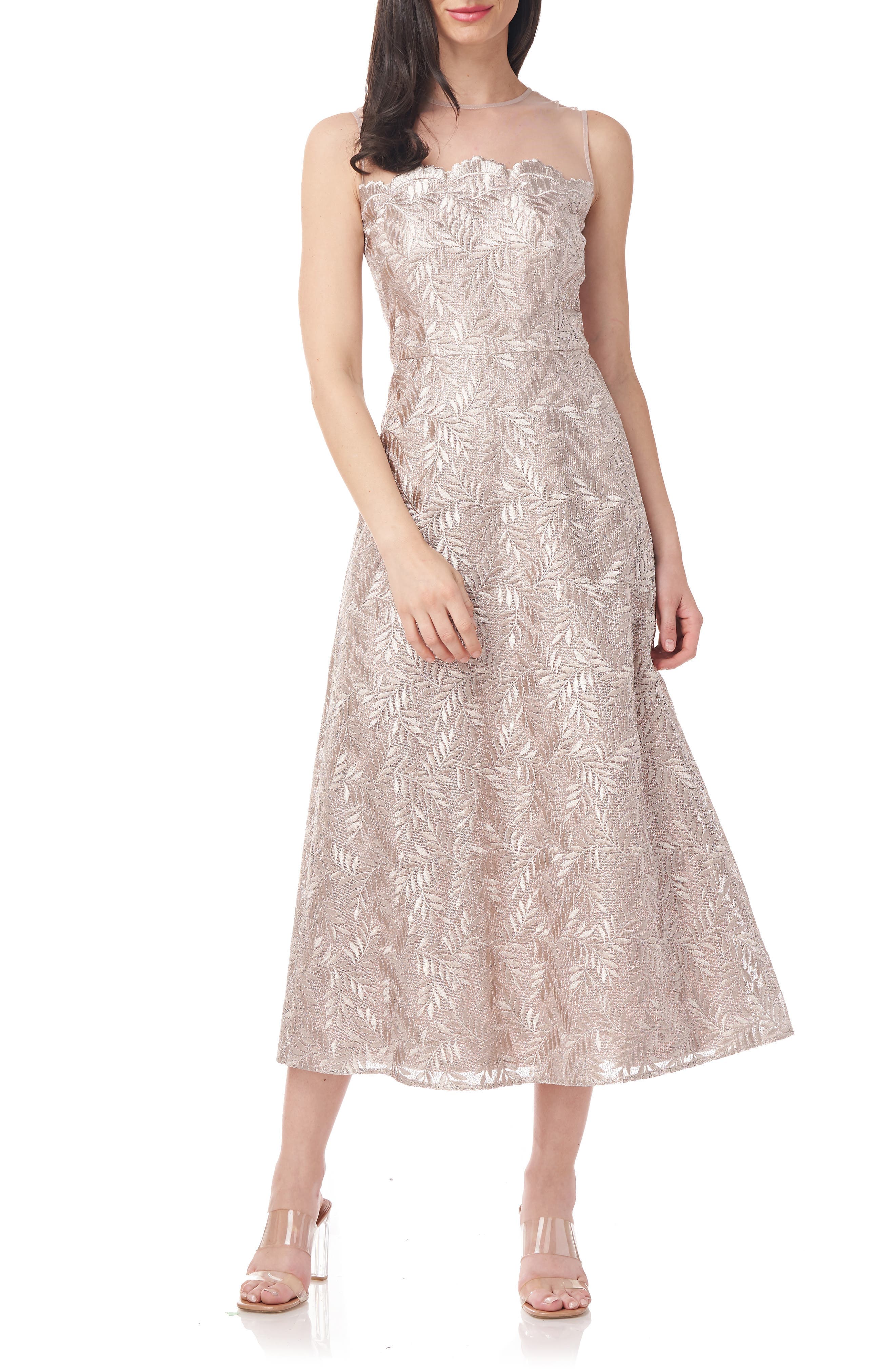 Rosie Embroidered Midi Cocktail Dress - image 1