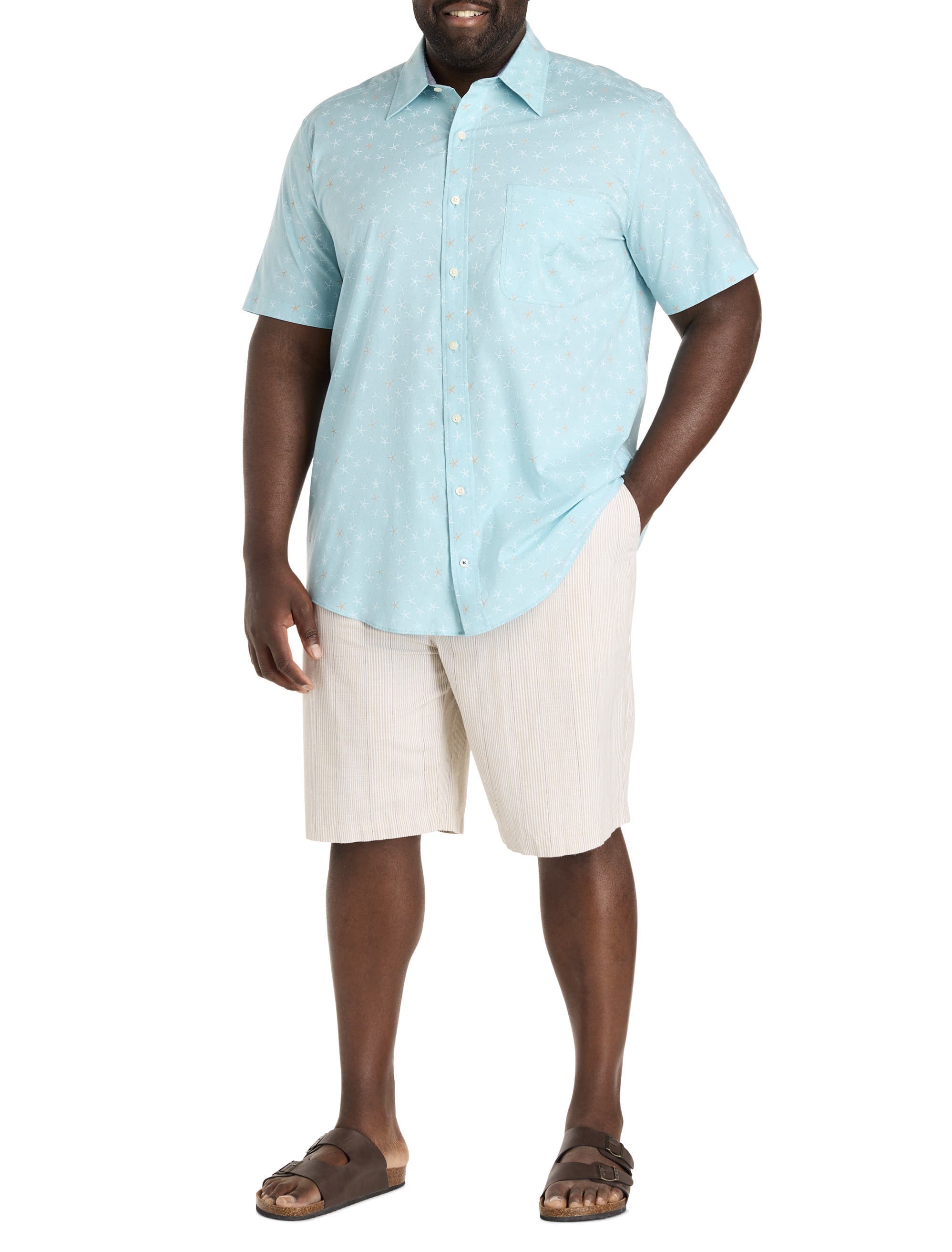 Big & Tall Textured Pull-On Shorts - image 1