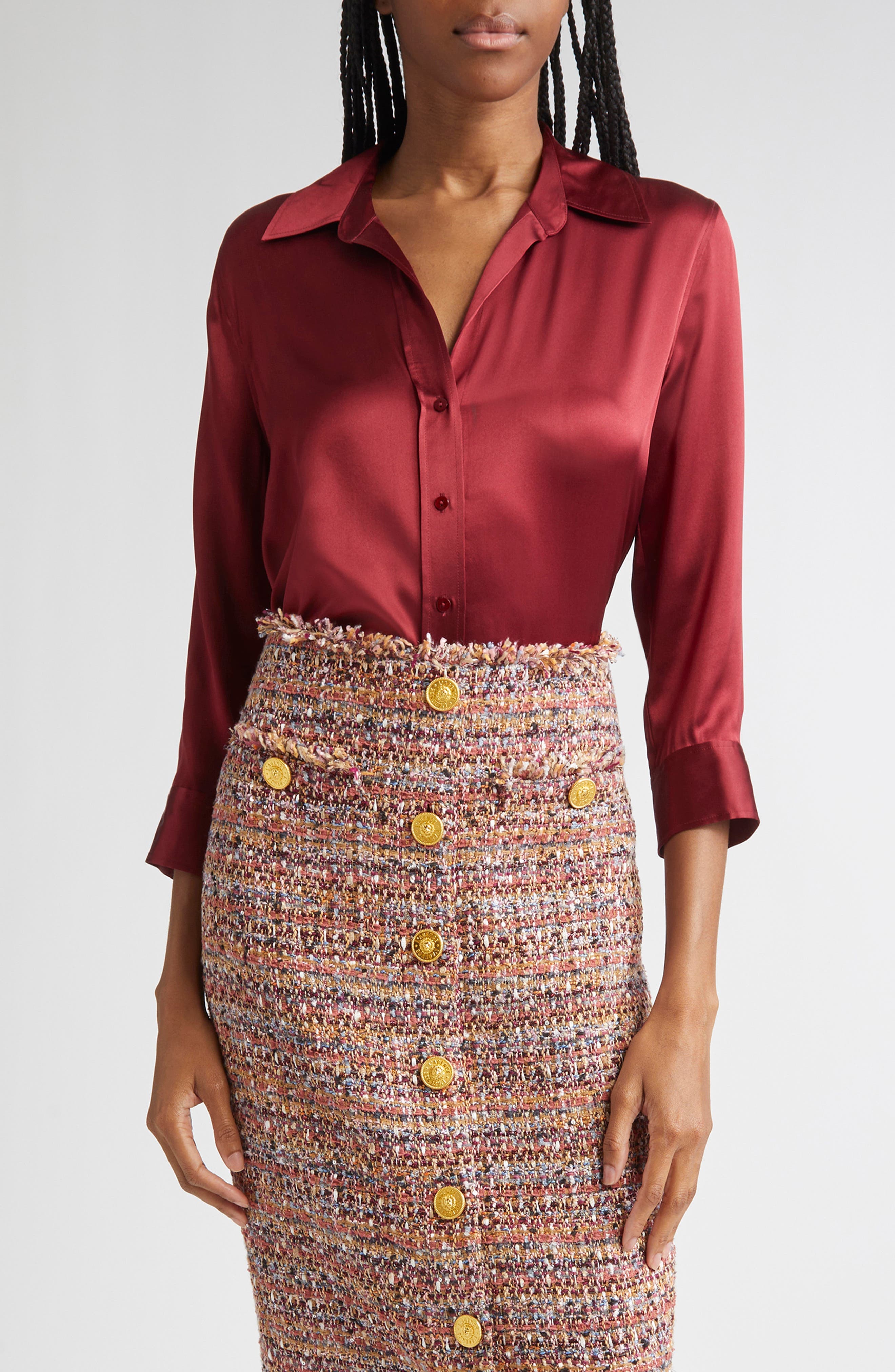 Dani Silk Charmeuse Blouse - image 1