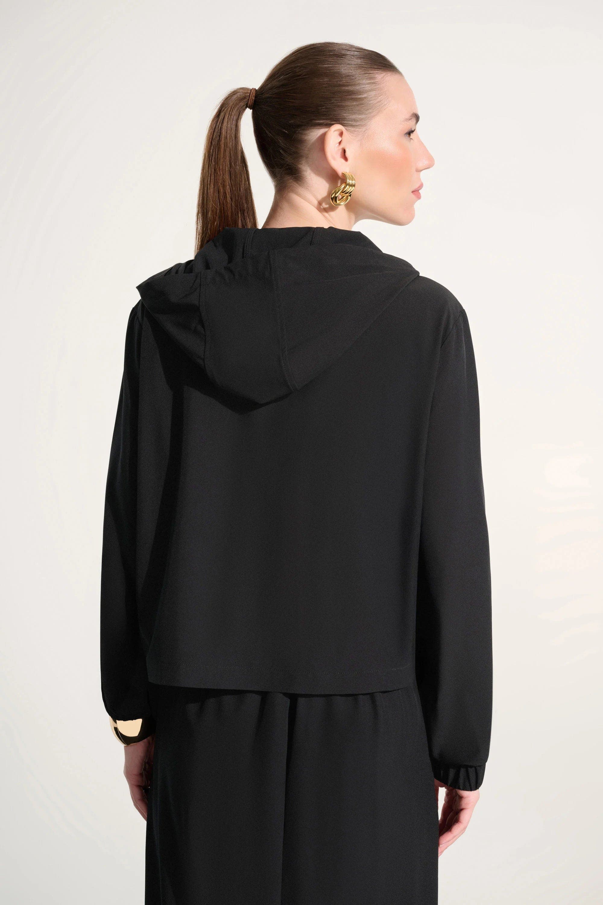 Stretch Woven Hooded Boxy Utility Jacket - image 2