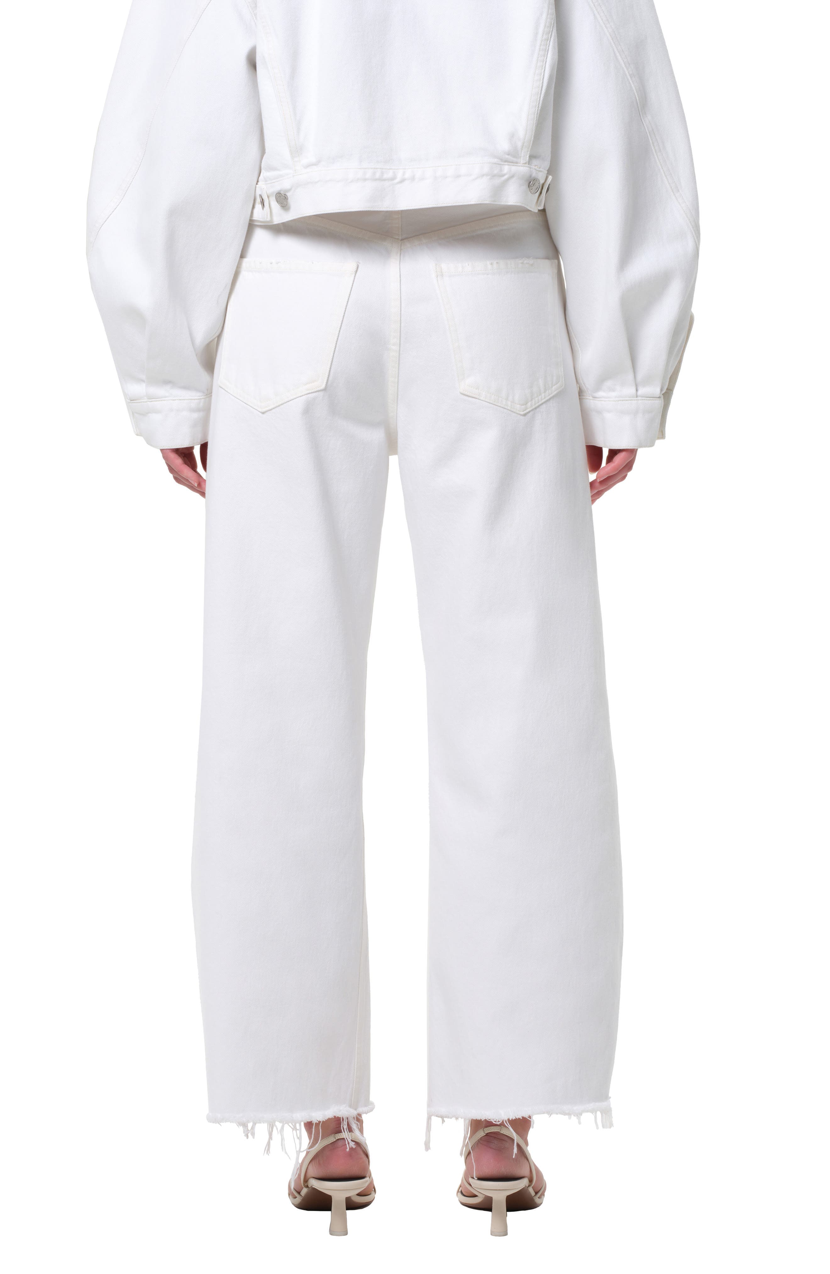 Low Curve Frayed Jeans - image 2