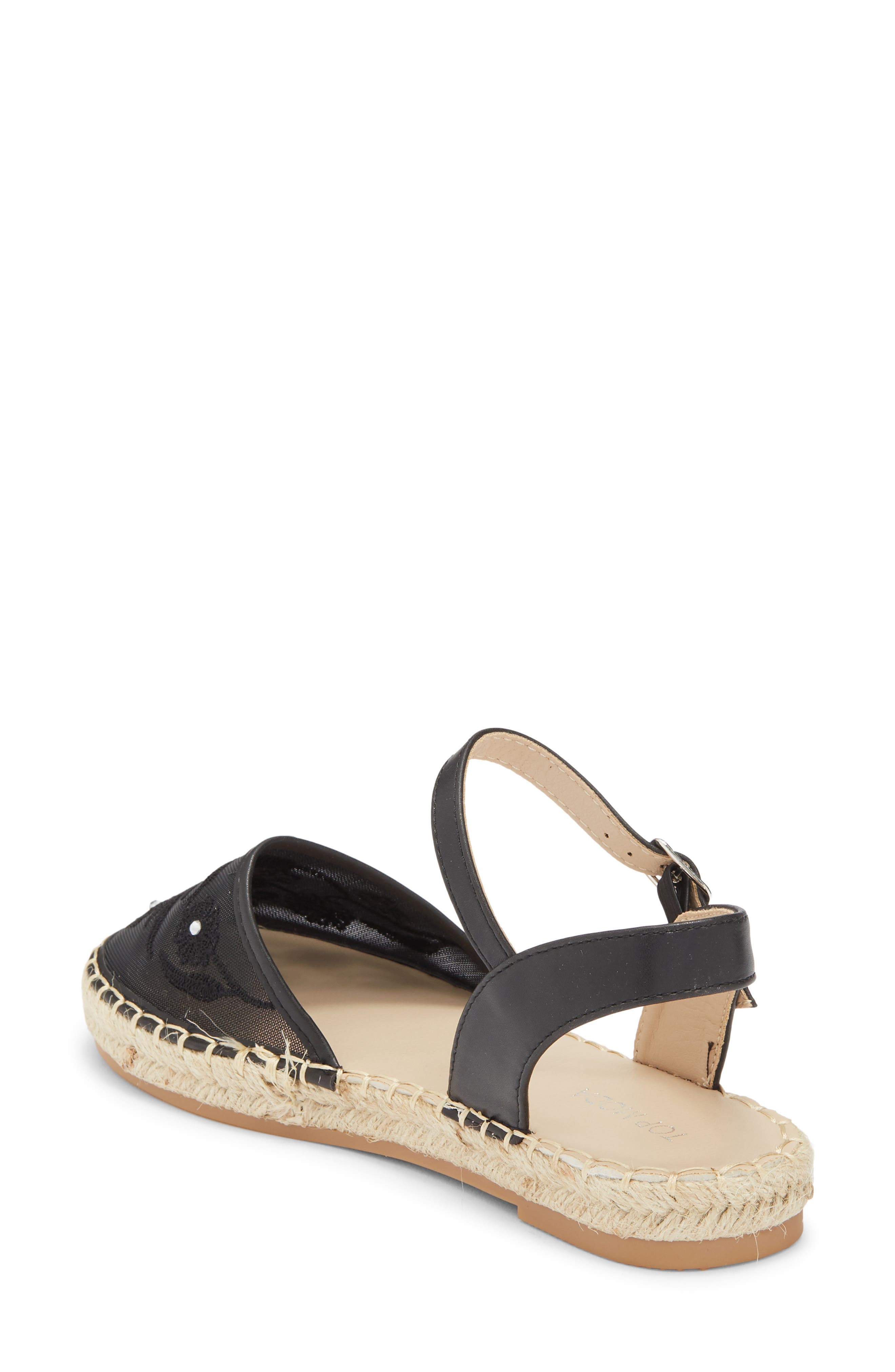 Chrom Floral Embroidered Ankle Strap Flat - image 2