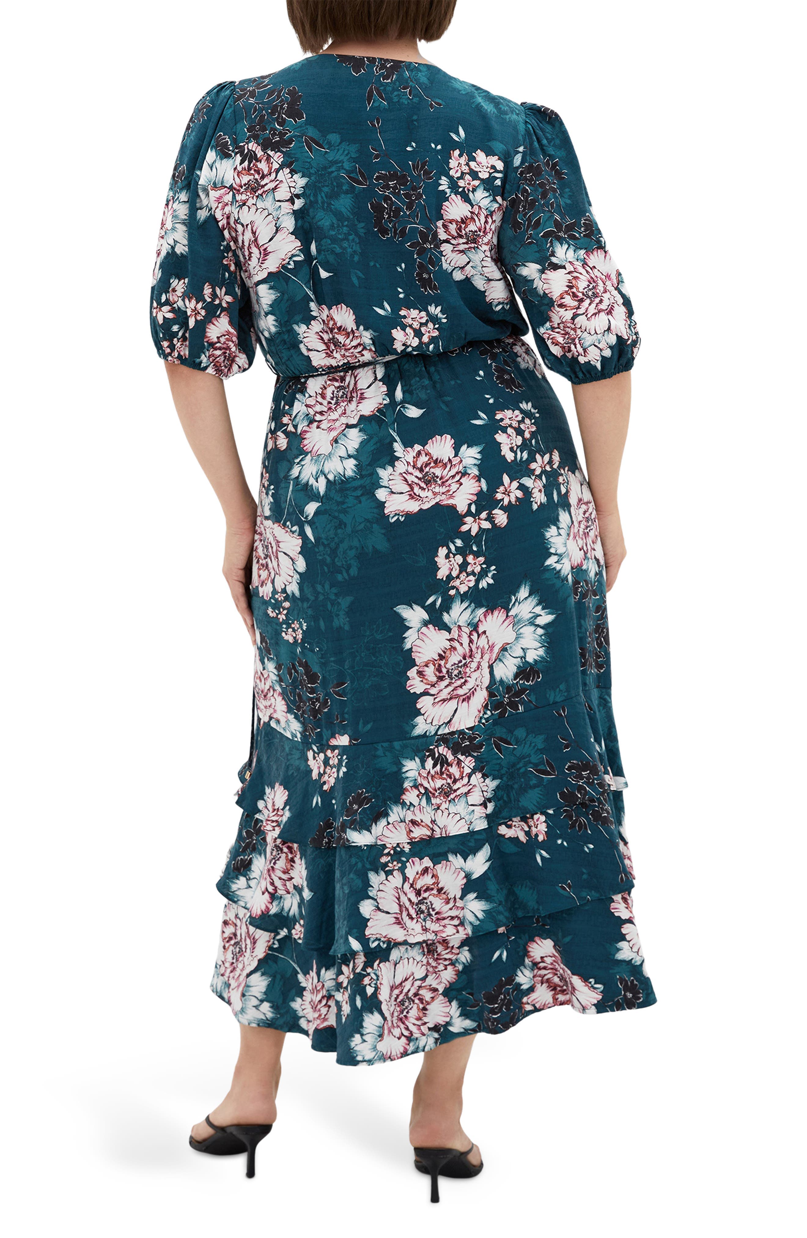 Bea Floral Midi Wrap Dress - image 2
