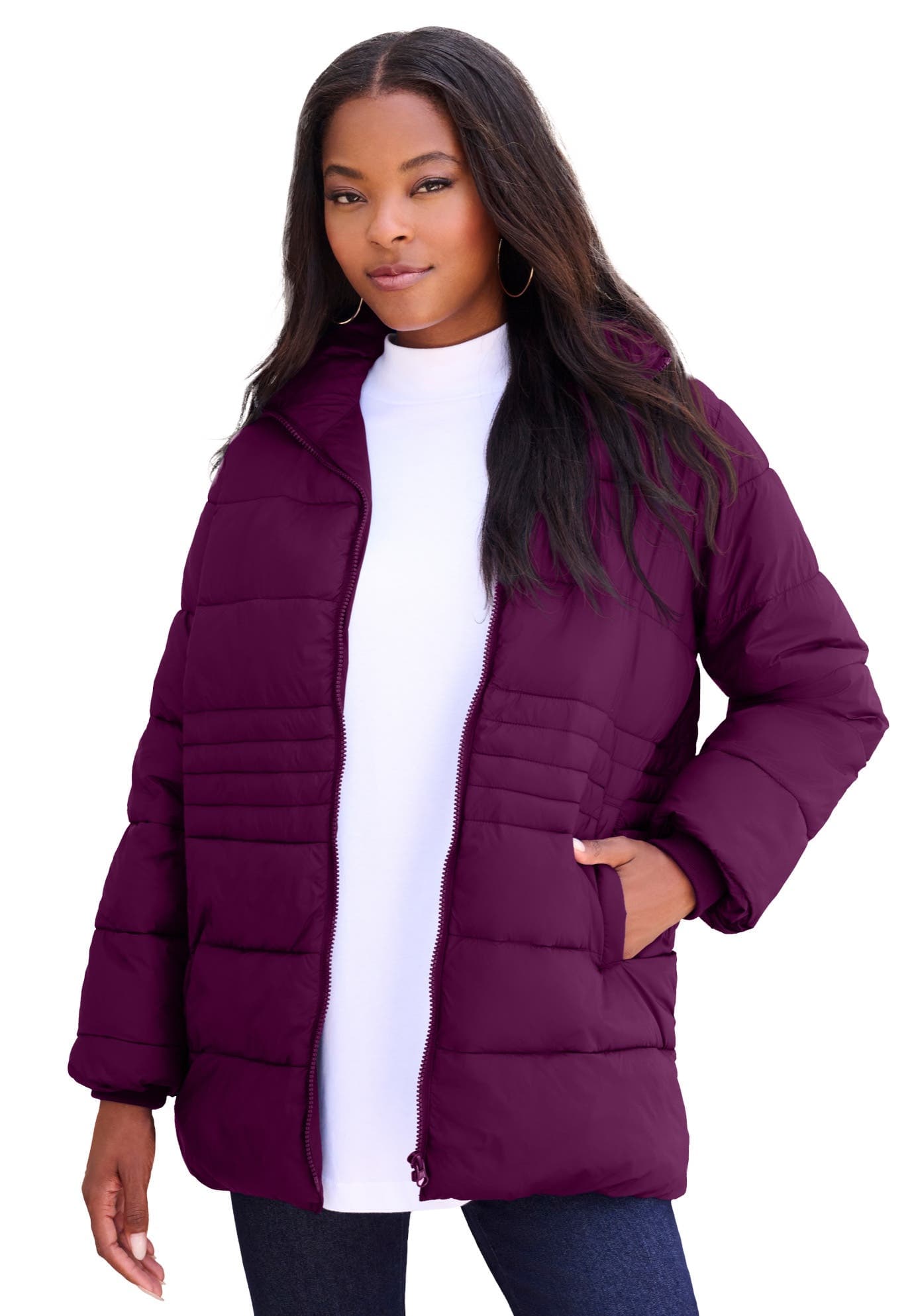 Plus Size Lightweight Quilted Jacket - image 1