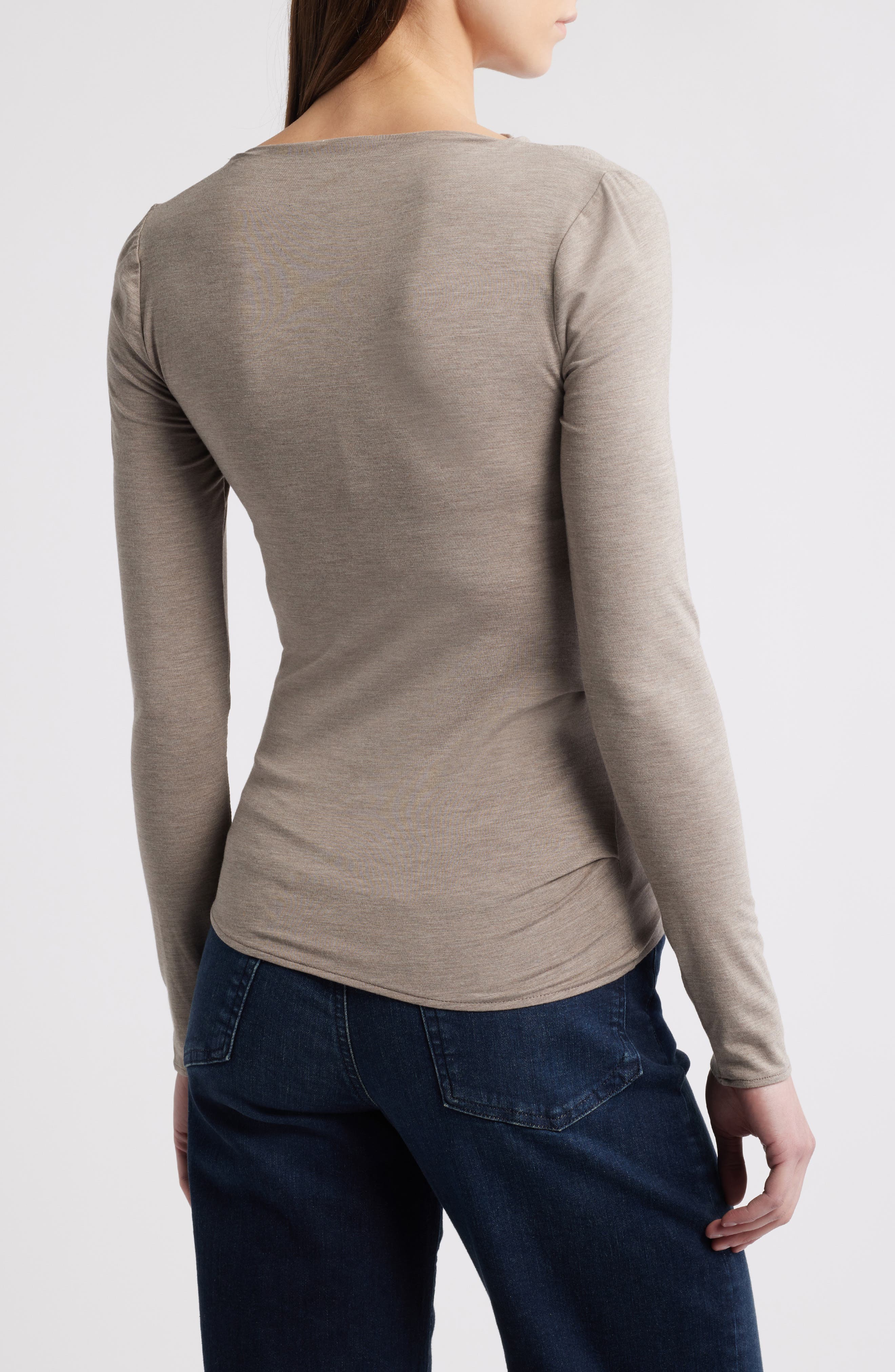 Luca Long Sleeve Shirred T-Shirt - image 2