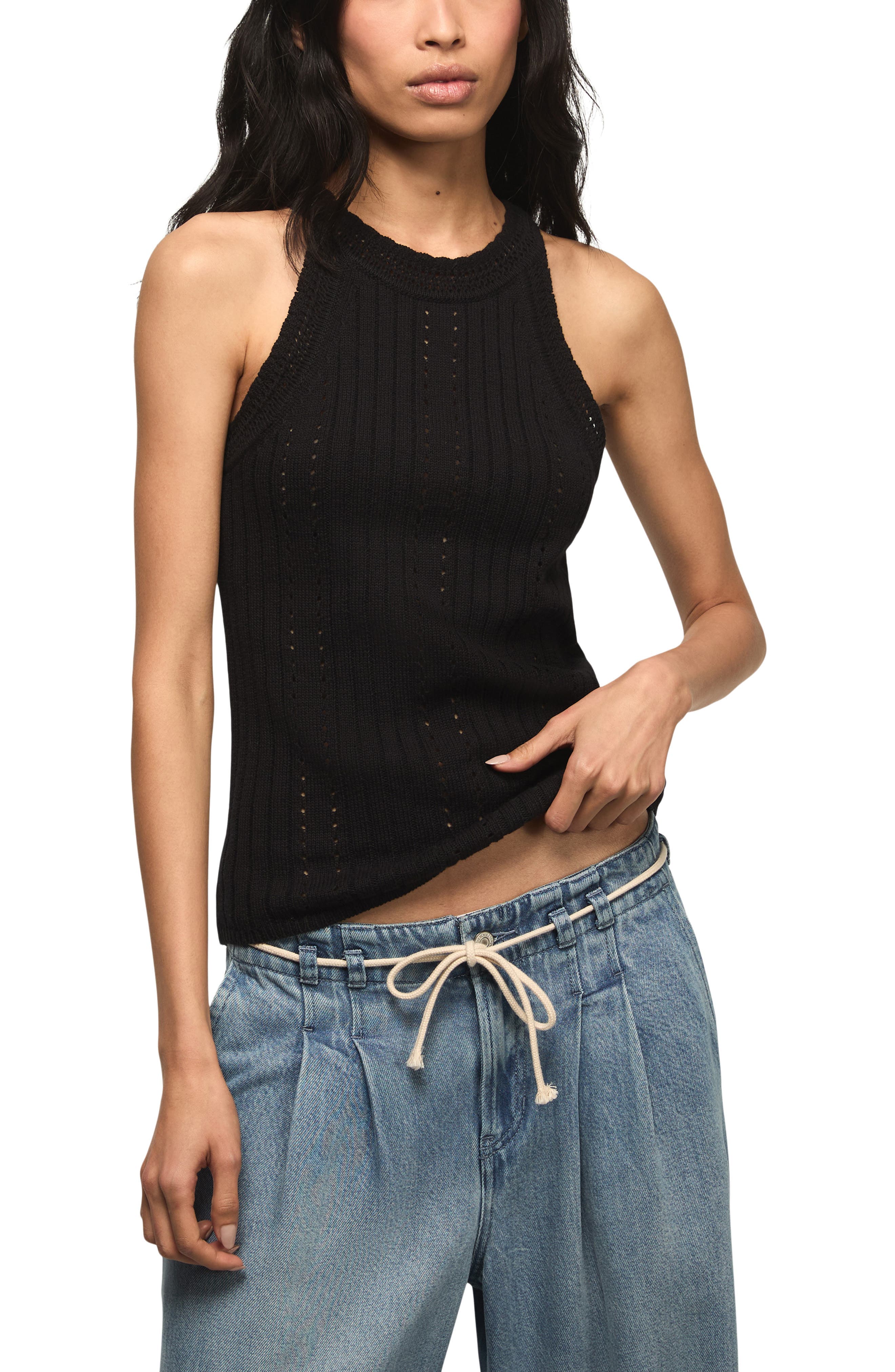 Pointelle Sweater Tank - image 1
