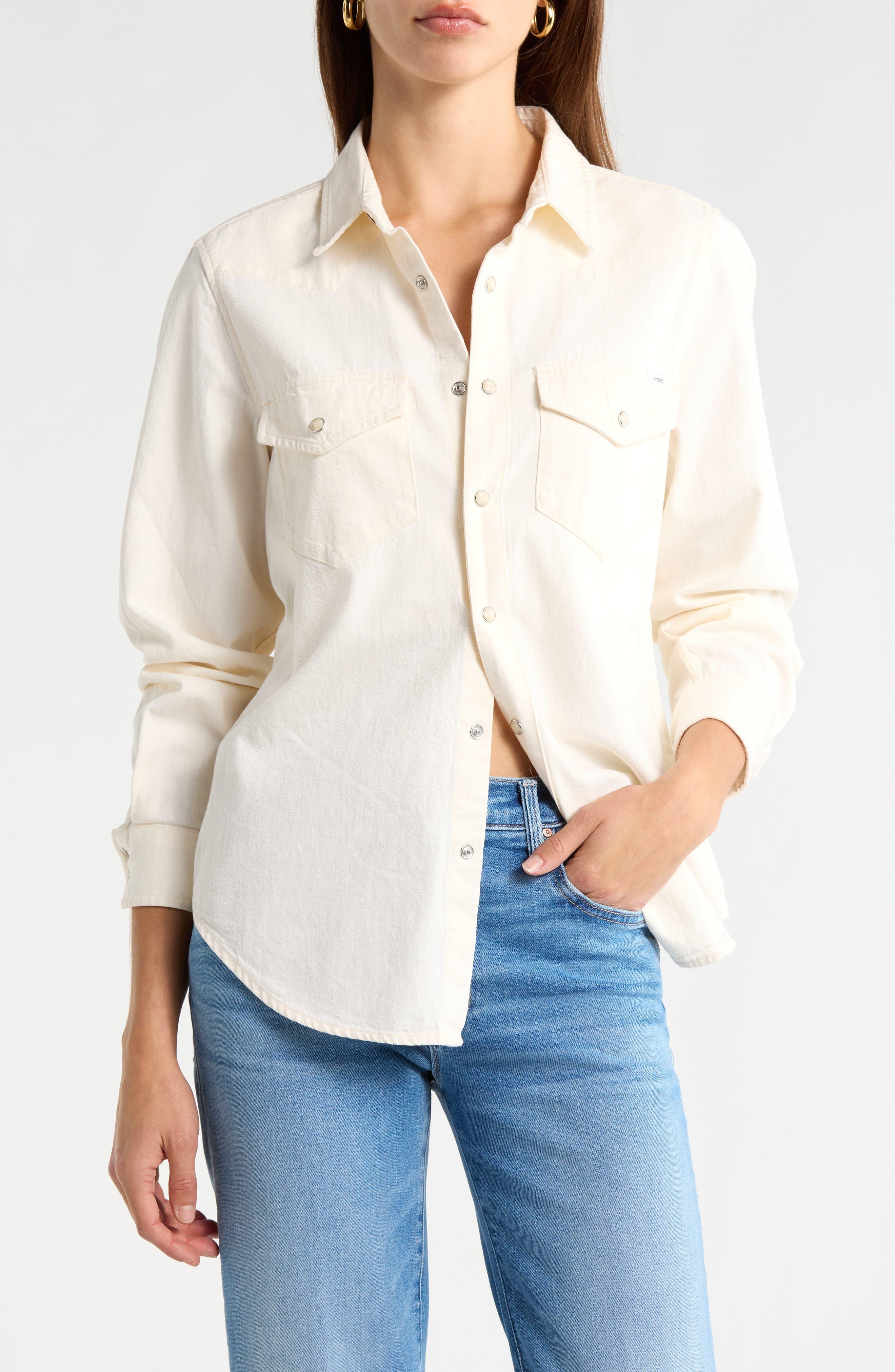 The All My Exes Embroidered Denim Shirt - image 1